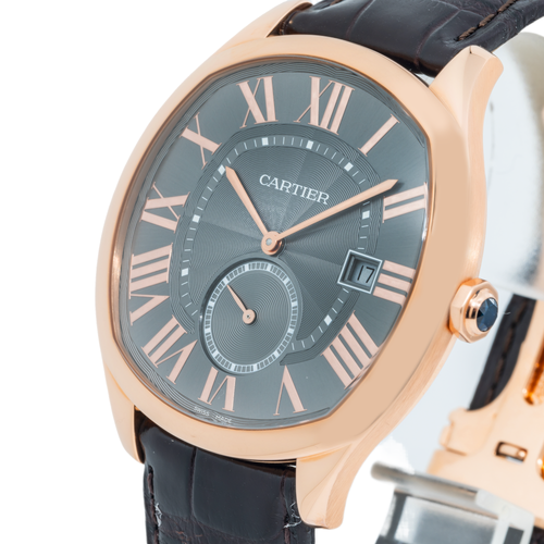 Cartier Men's WGNM0004 Drive De Cartier Rose Gold with Leather Strap