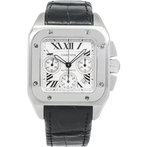 Cartier Santos Galbée W20090X8 29mm Dial with Leather Strap