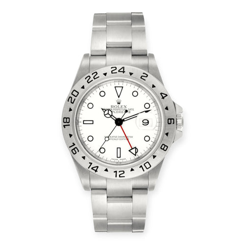 Rolex Explorer II 16570 Polar White Dial Steel Mens Watch