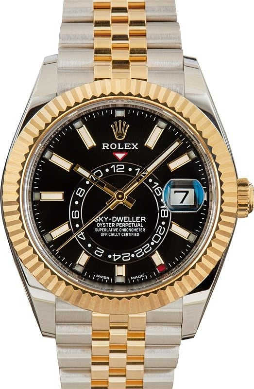 Rolex 42mm Sky-Dweller Black Dial Two-Tone Yellow Gold Jubilee 326933- 2024 Car
