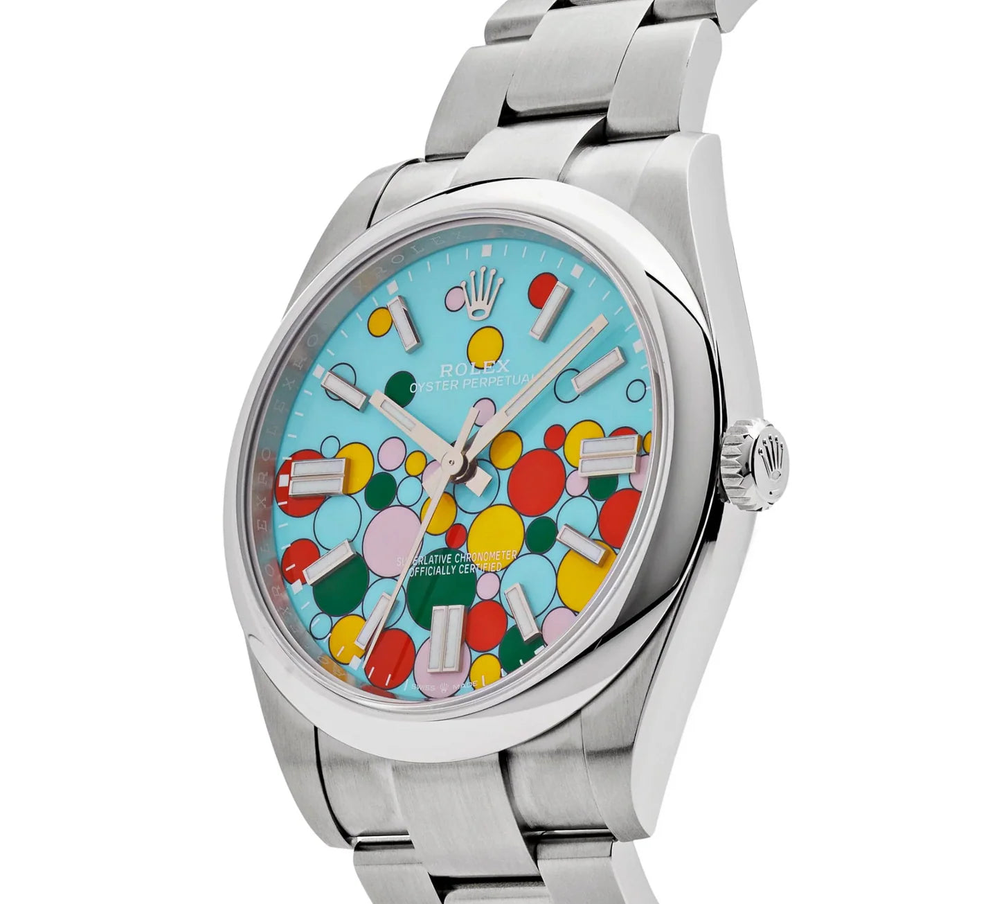 Rolex 41mm Oyster Perpetual Steel Celebration Dial 124300 - 2024 Card
