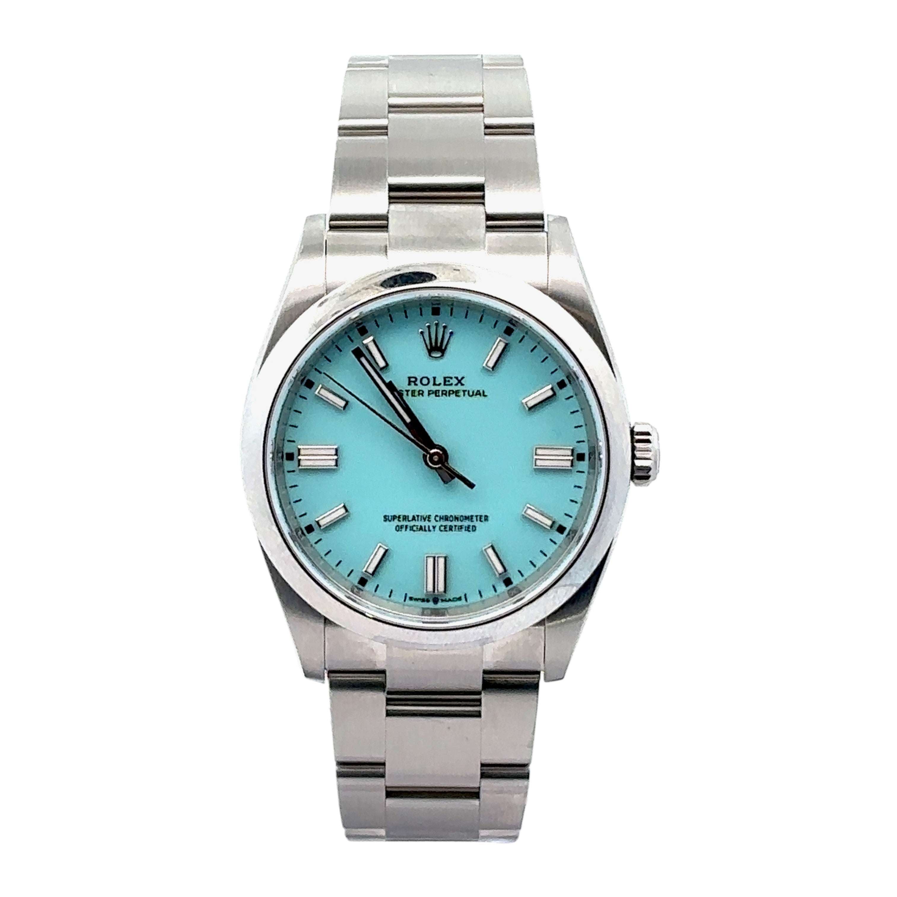 Rolex 36mm Oyster Perpetual Steel Tiffany Dial 126000 - 2025 Card
