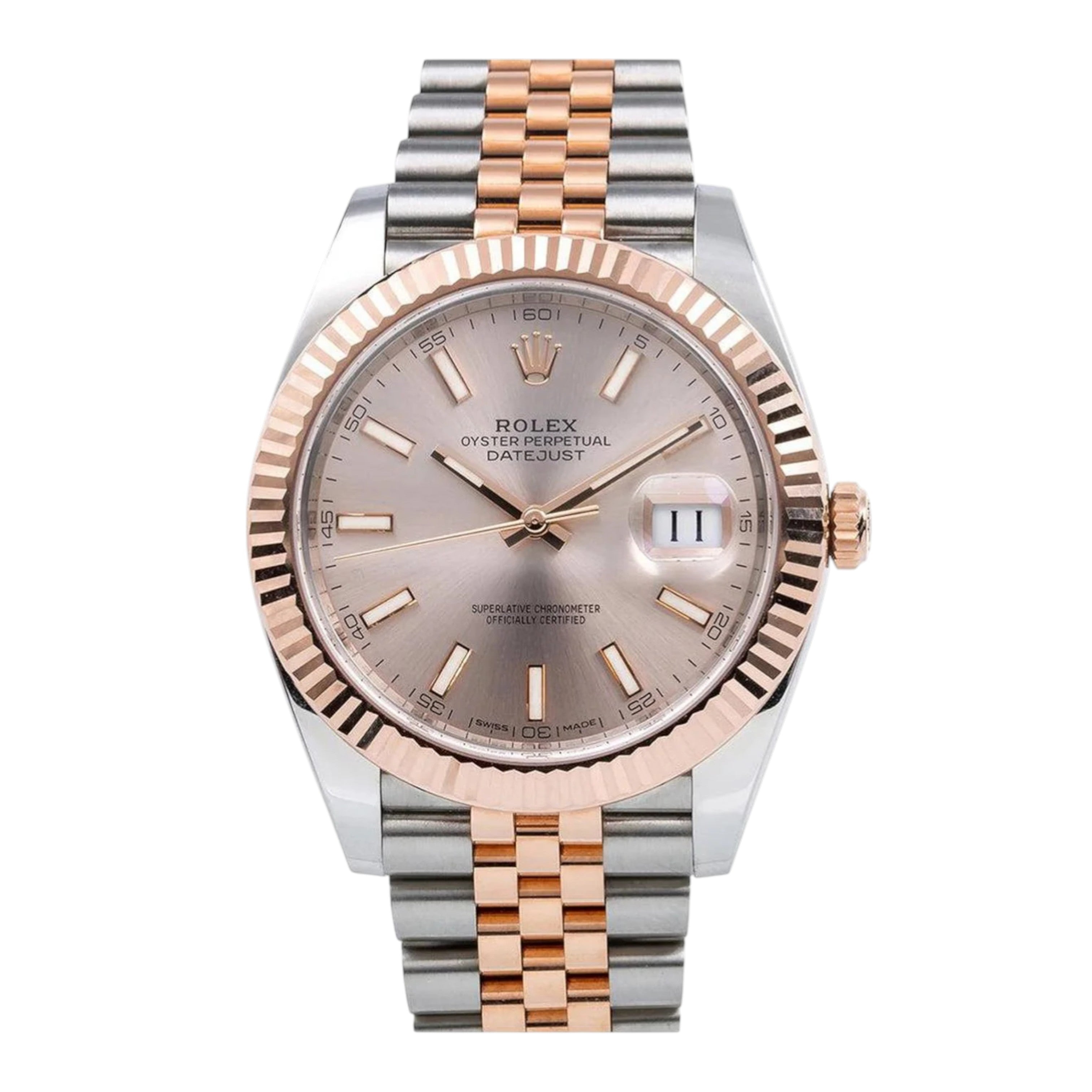 Rolex 41mm Datejust TTRG Sundust Dial Fluted Jubilee 126331 - 2023 Card