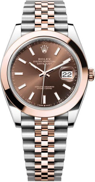 Rolex 41mm Datejust TTRG Chocolate Stick Jubilee Smooth 126301 - 2022 Card