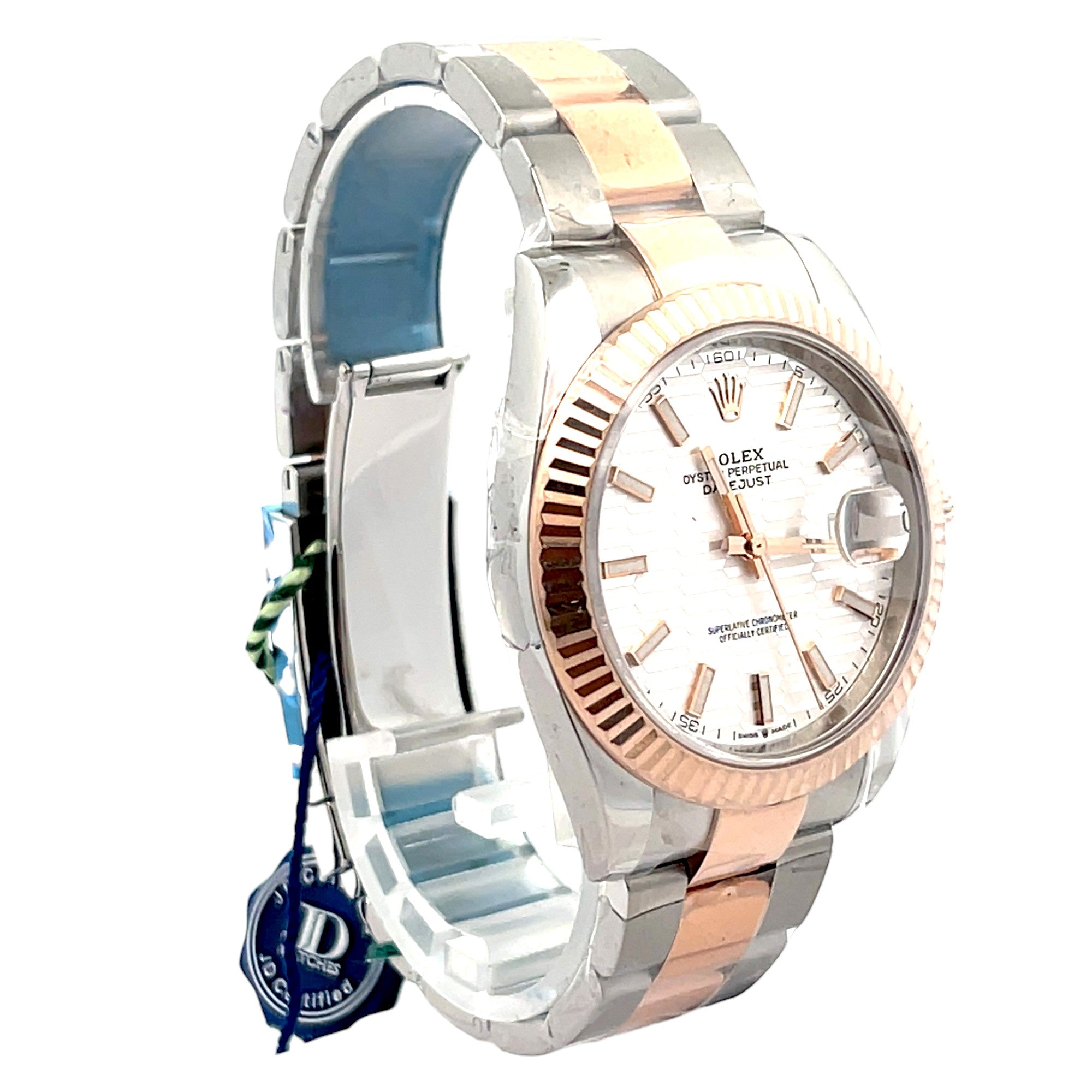 Rolex 41mm Datejust TTRG  Silver Motif Dial Fluted Oyster - 2022 Card