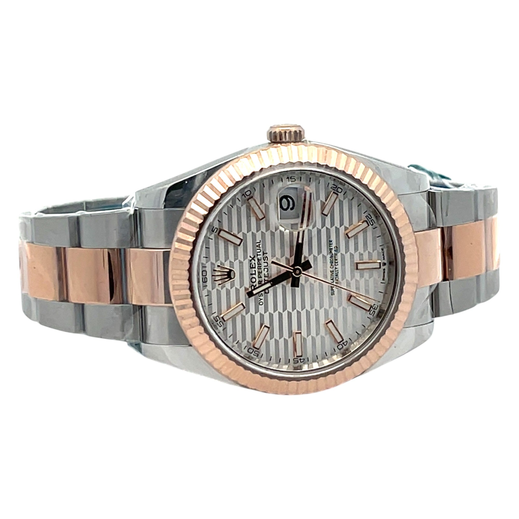 Rolex 41mm Datejust TTRG  Silver Motif Dial Fluted Oyster - 2022 Card