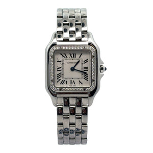 Cartier Panthère  Medium Steel & Diamond Bezel Ladies Quartz Watch W4PN0018 4016