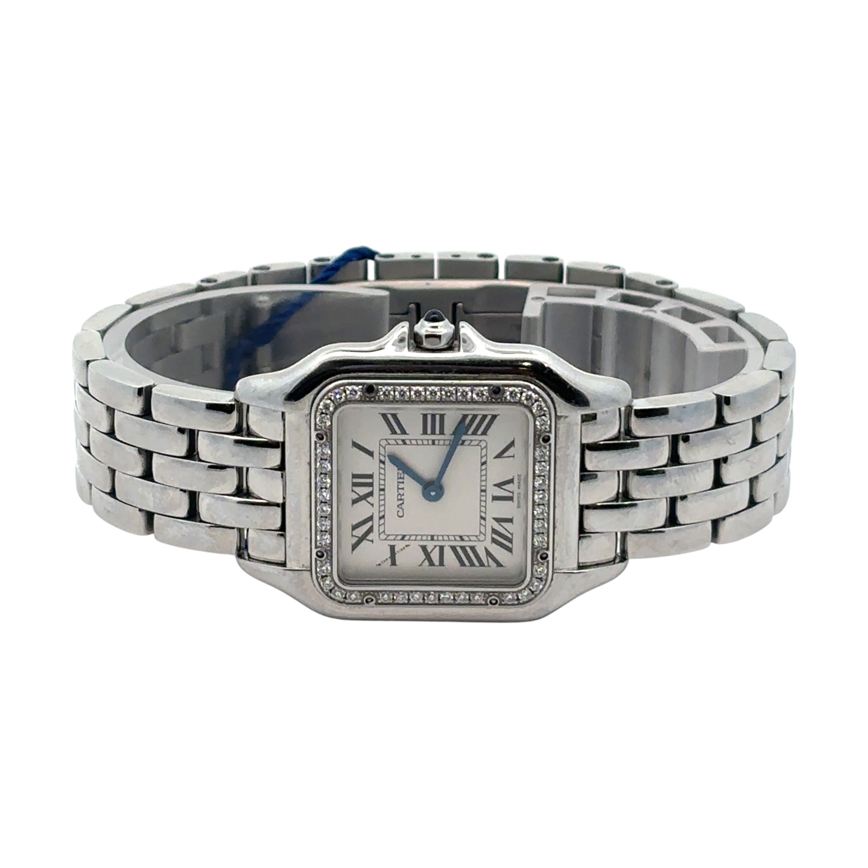 Cartier Panthère W4PN0018  Steel & Diamond Bezel Ladies Quartz Watch - Card