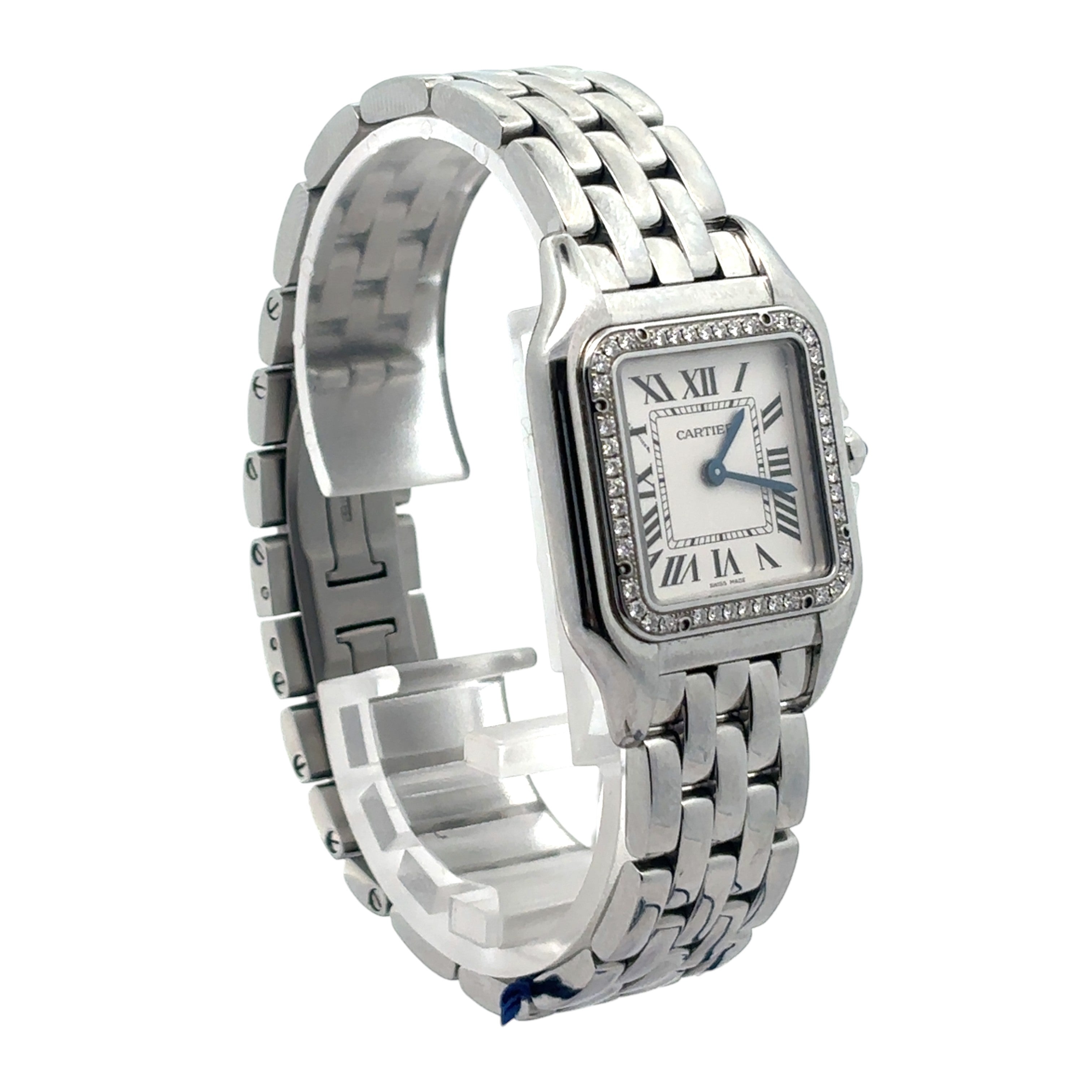 Cartier Panthère W4PN0018  Steel & Diamond Bezel Ladies Quartz Watch - Card