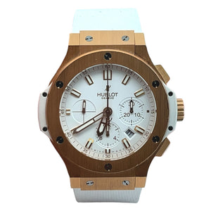 Hublot Big Bang Evolution 44 mm 301.PE.2180.RW Original Rose Gold White Dial Lea