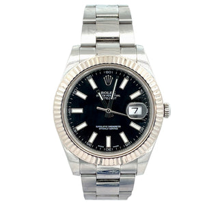 Rolex Datejust II 41mm Stainless Steel 116334 Black Dial White Index