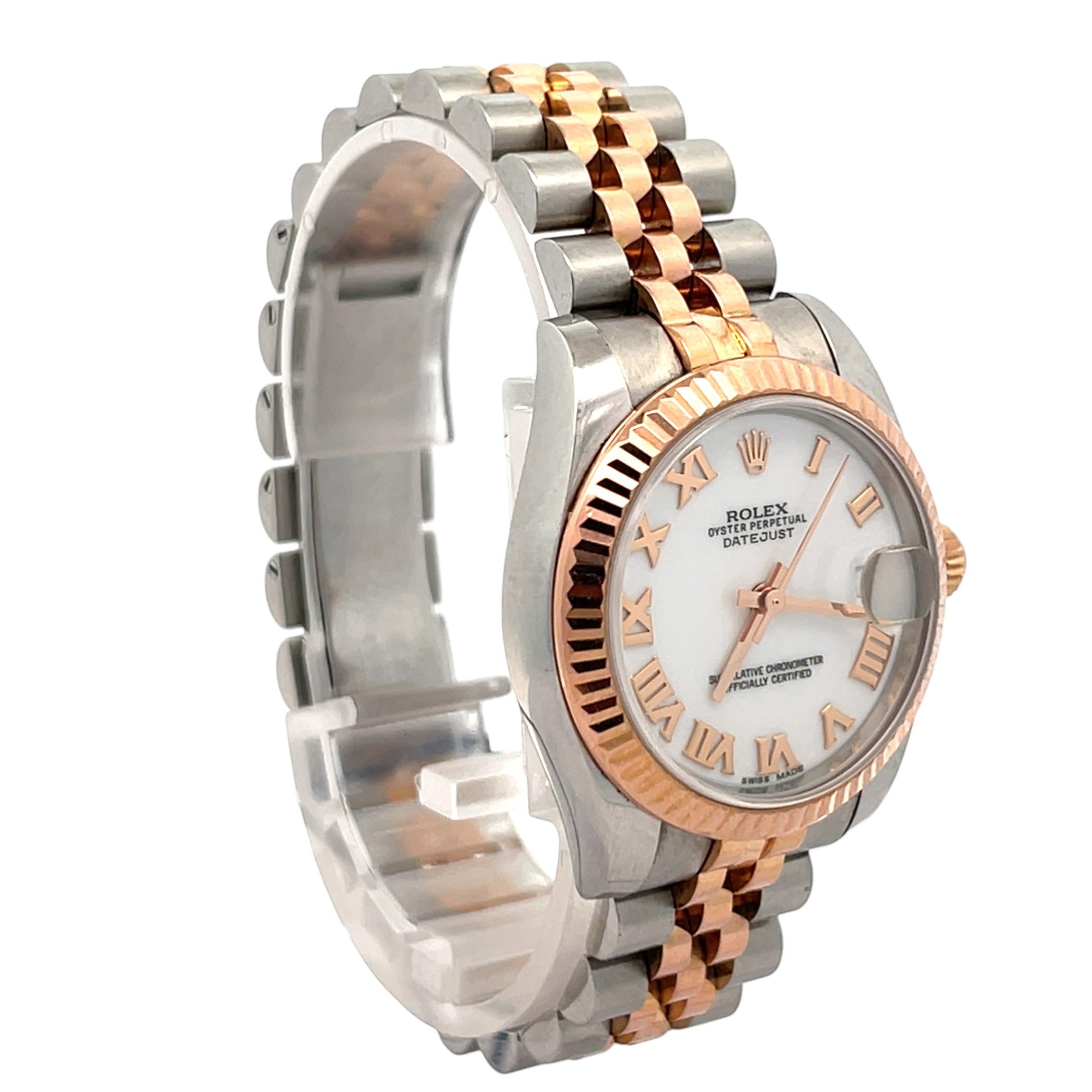 Rolex 31mm Datejust 178271 White Roman Numeral Dial Jubilee - 2016 Card