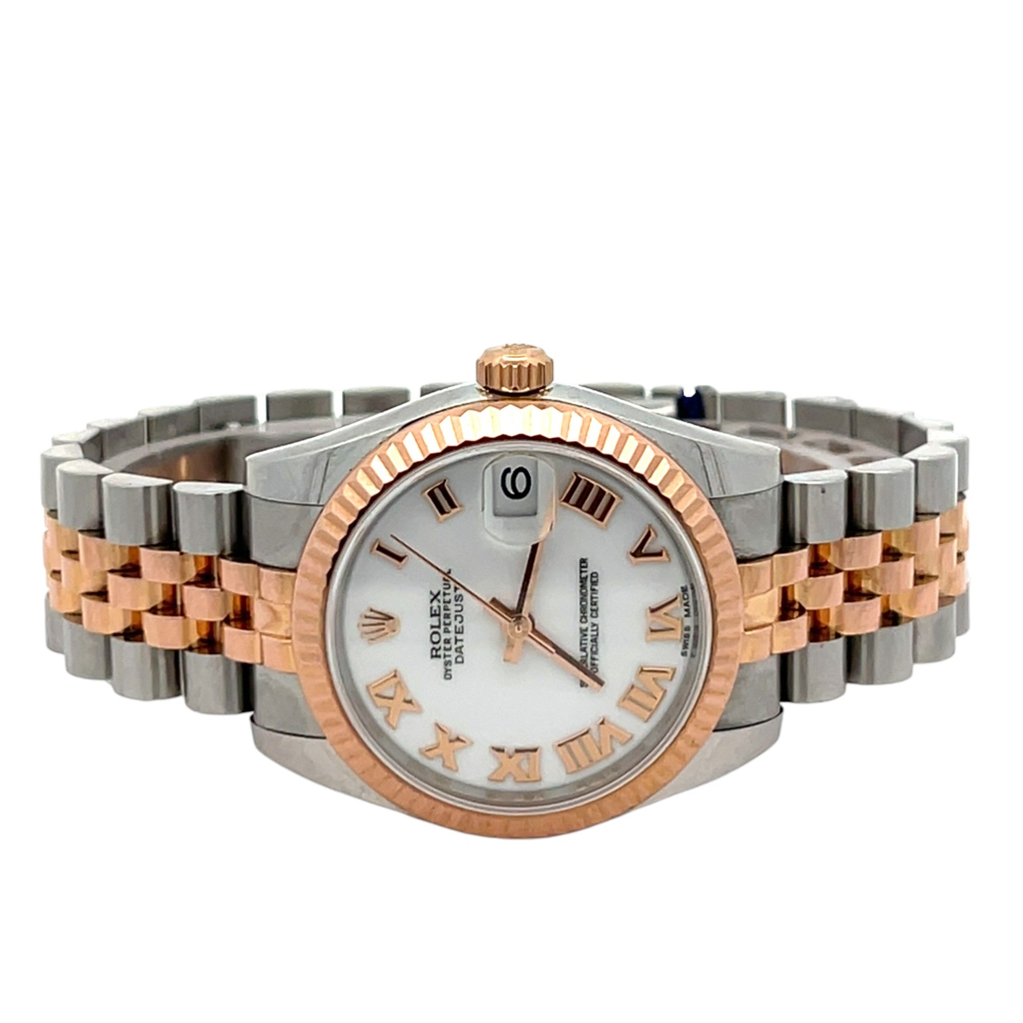 Rolex 31mm Datejust 178271 White Roman Numeral Dial Jubilee - 2016 Card