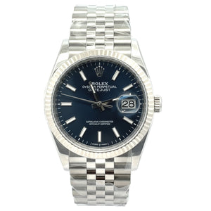 Rolex Datejust 41mm 126234 Blue Stick Dial Jubilee Steel Band