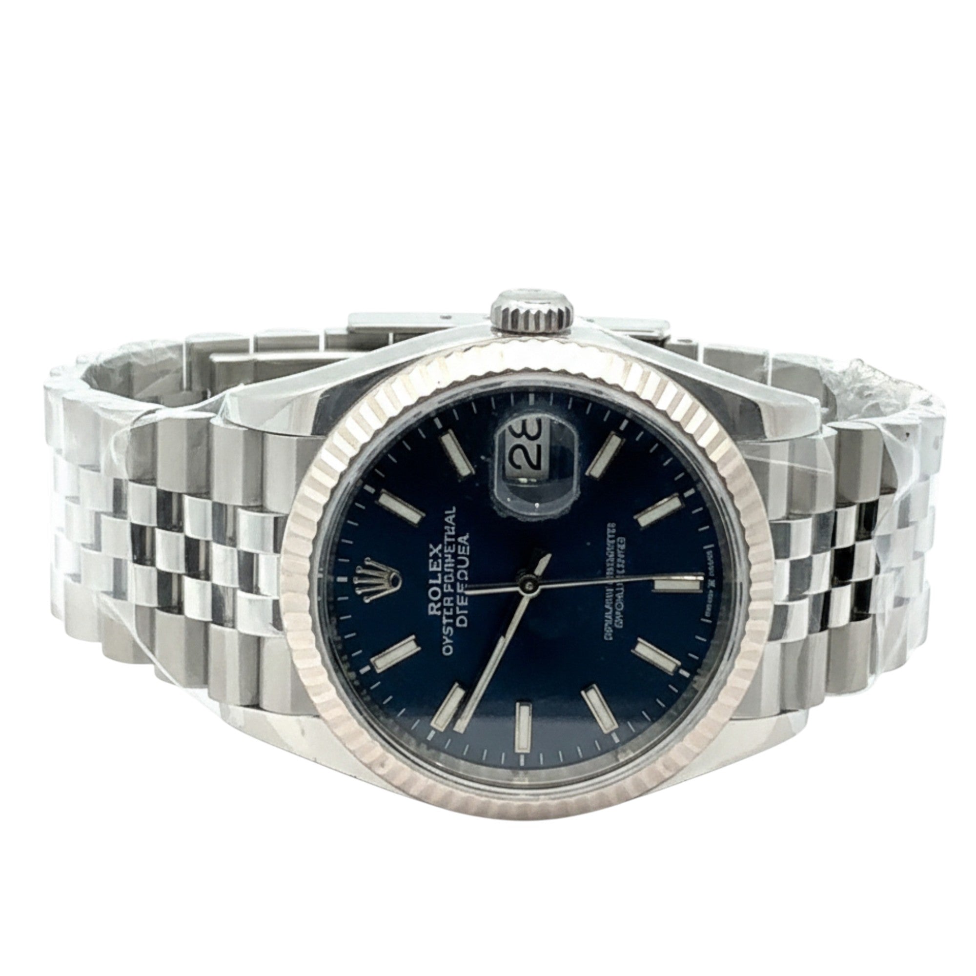Rolex 41mm Datejust 126234 Blue Dial Jubilee Steel Fluted- 2023 Card