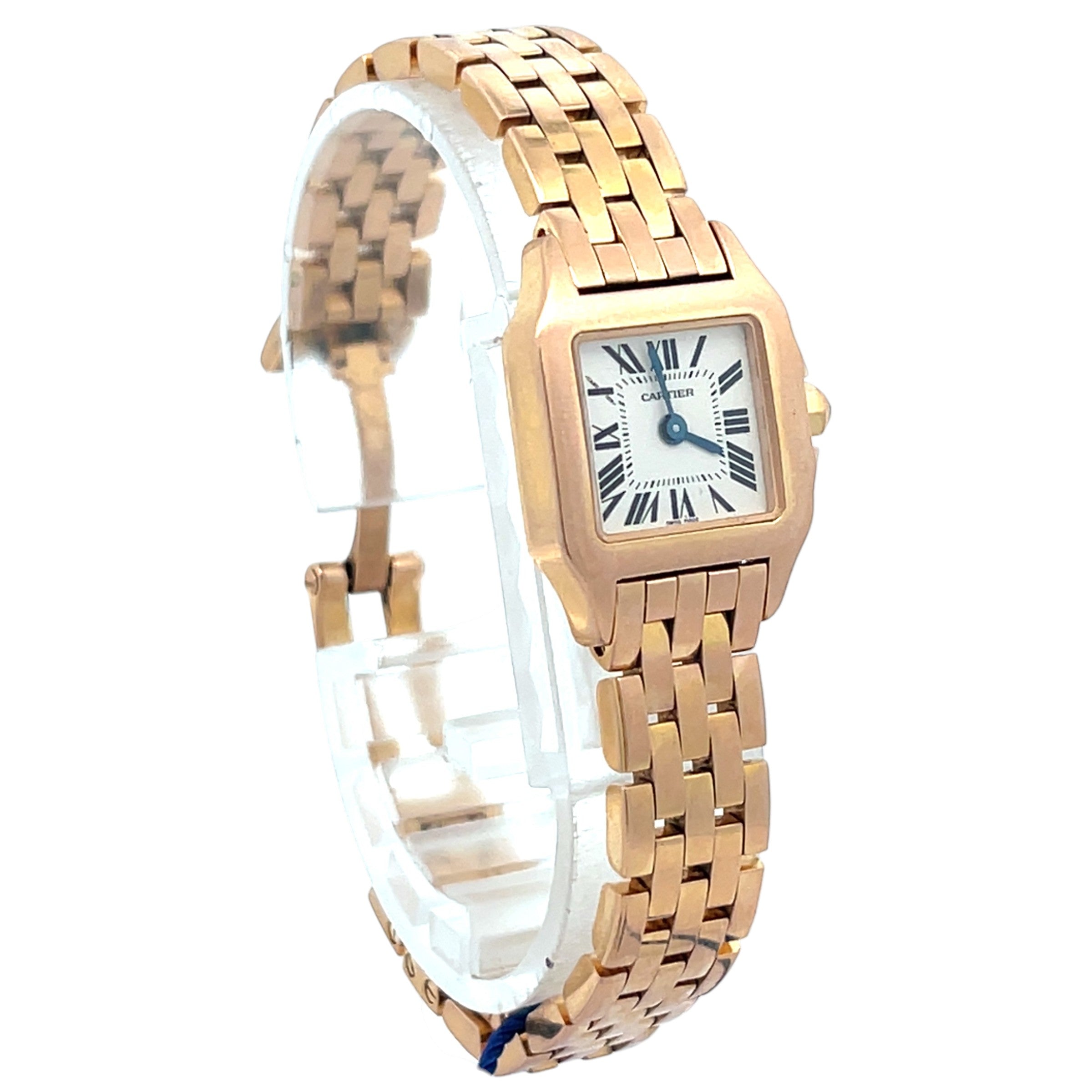 Cartier 19mm Santos Demoiselle Mini W25077X9 18KRG - No Papers