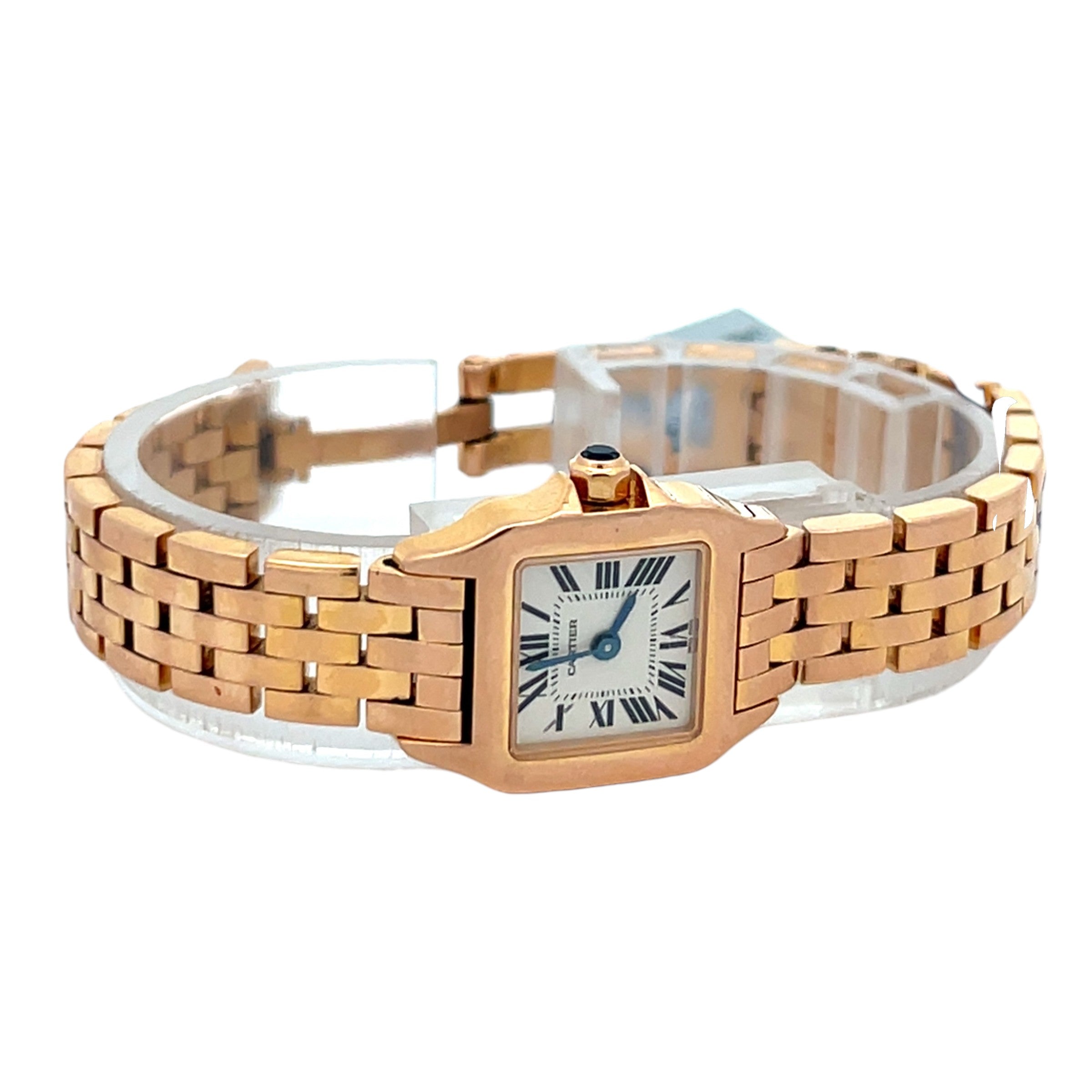 Cartier 19mm Santos Demoiselle Mini W25077X9 18KRG - No Papers