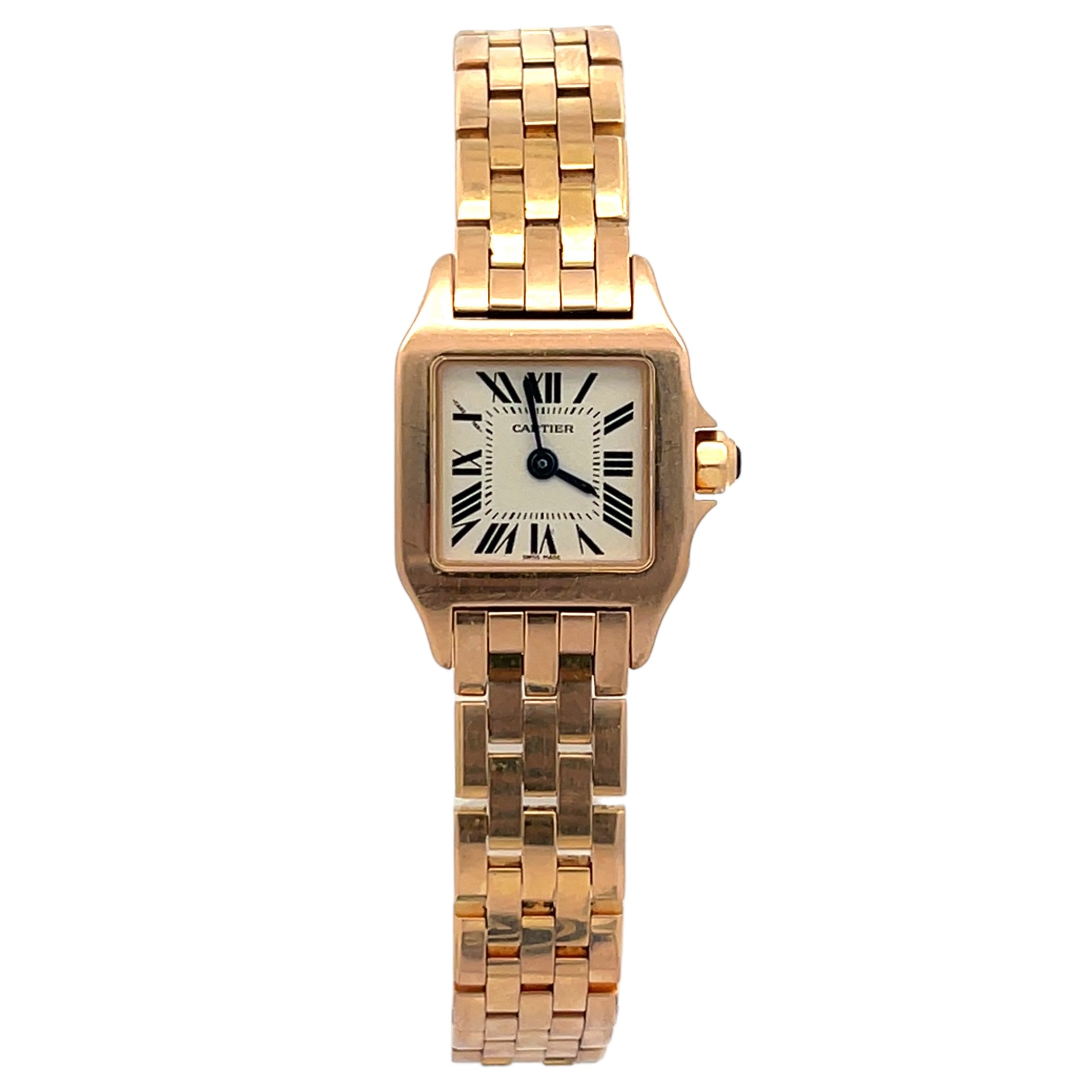 Cartier 19mm Santos Demoiselle Mini W25077X9 18KRG - No Papers