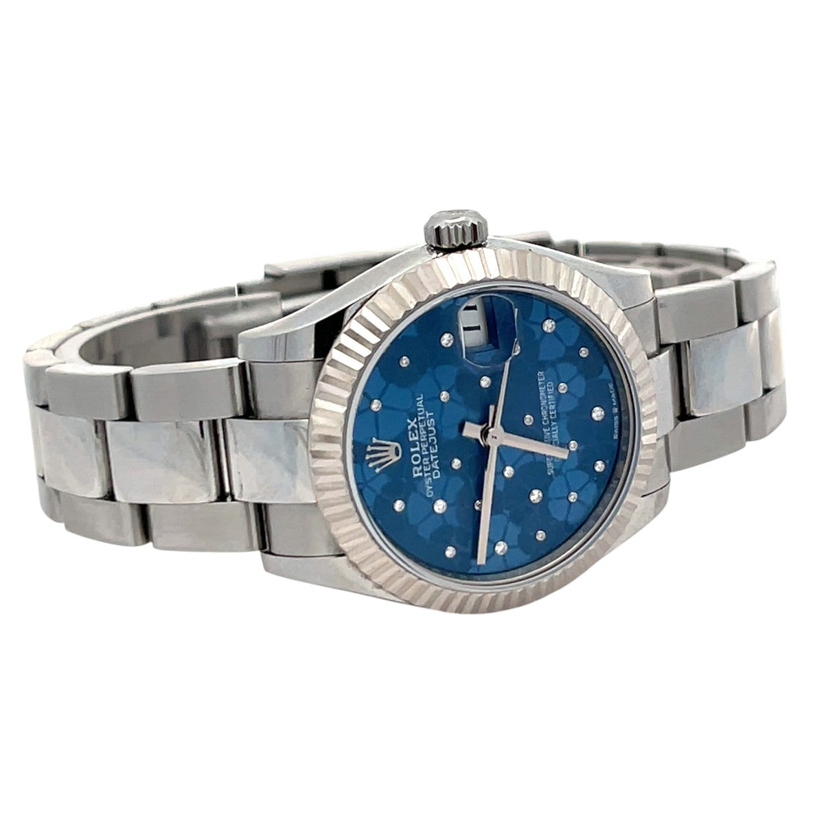 Rolex 31mm Datejust Azuro Floral Fluted Oyster 278274 - 2024 Card