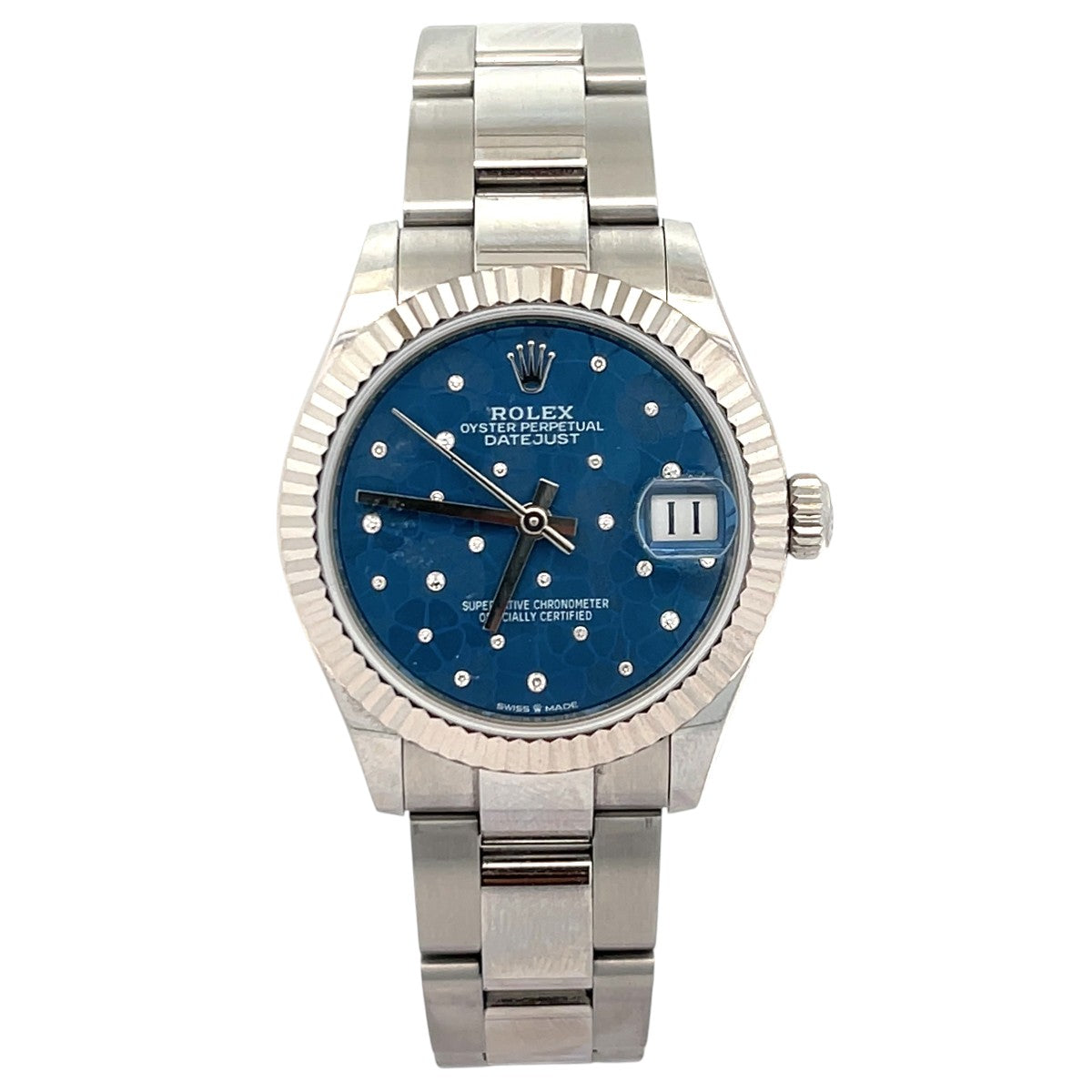 Rolex 31mm Datejust Azuro Floral Fluted Oyster 278274 - 2024 Card
