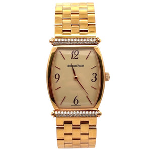 Audemars Piguet Carnegie 14944BA/Z/1032BA/01 YG & diamond-set wristwatch with br