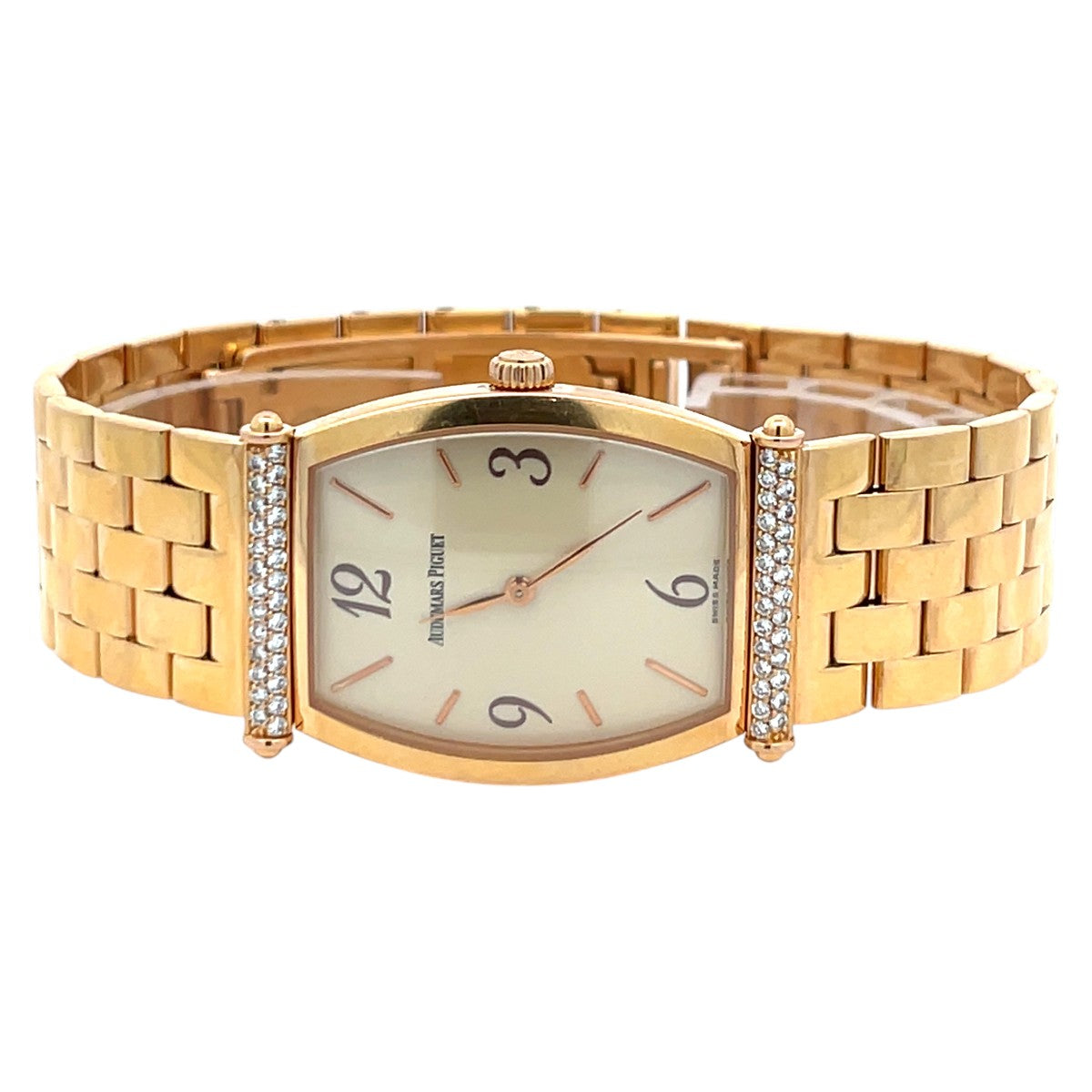 Audemars Piguet 34.5MM x 25MM Carnegie 18KYG Factory Diamond 14944BA - No Papers