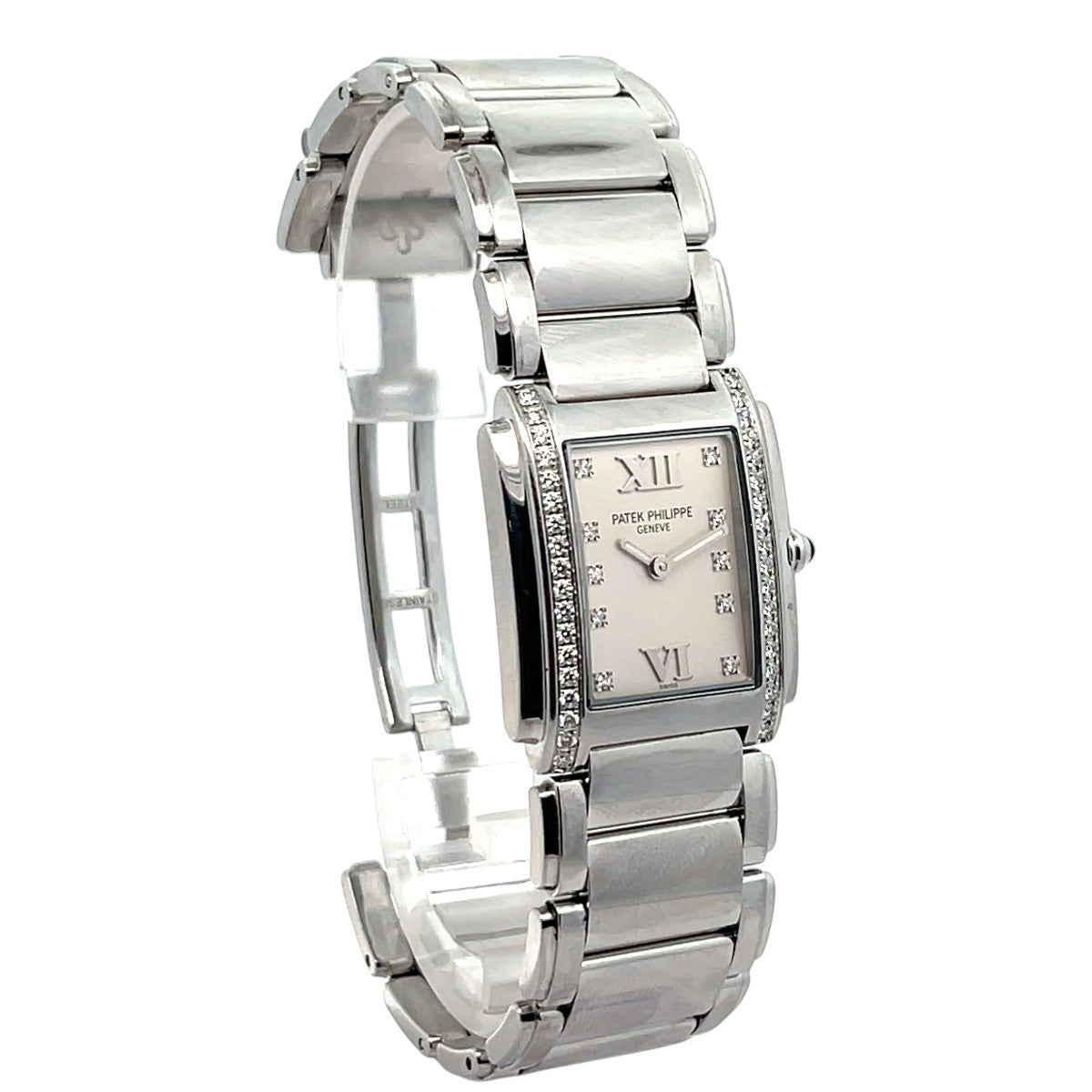 Patek Philippe 25mm x 30mm Twenty-4 White Diamond Steel 4910/10A-001 - No Papers