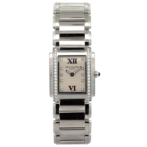 Patek Philippe Twenty-4 4910/10A-001 25mm x 30mm White Diamond Dial Steel