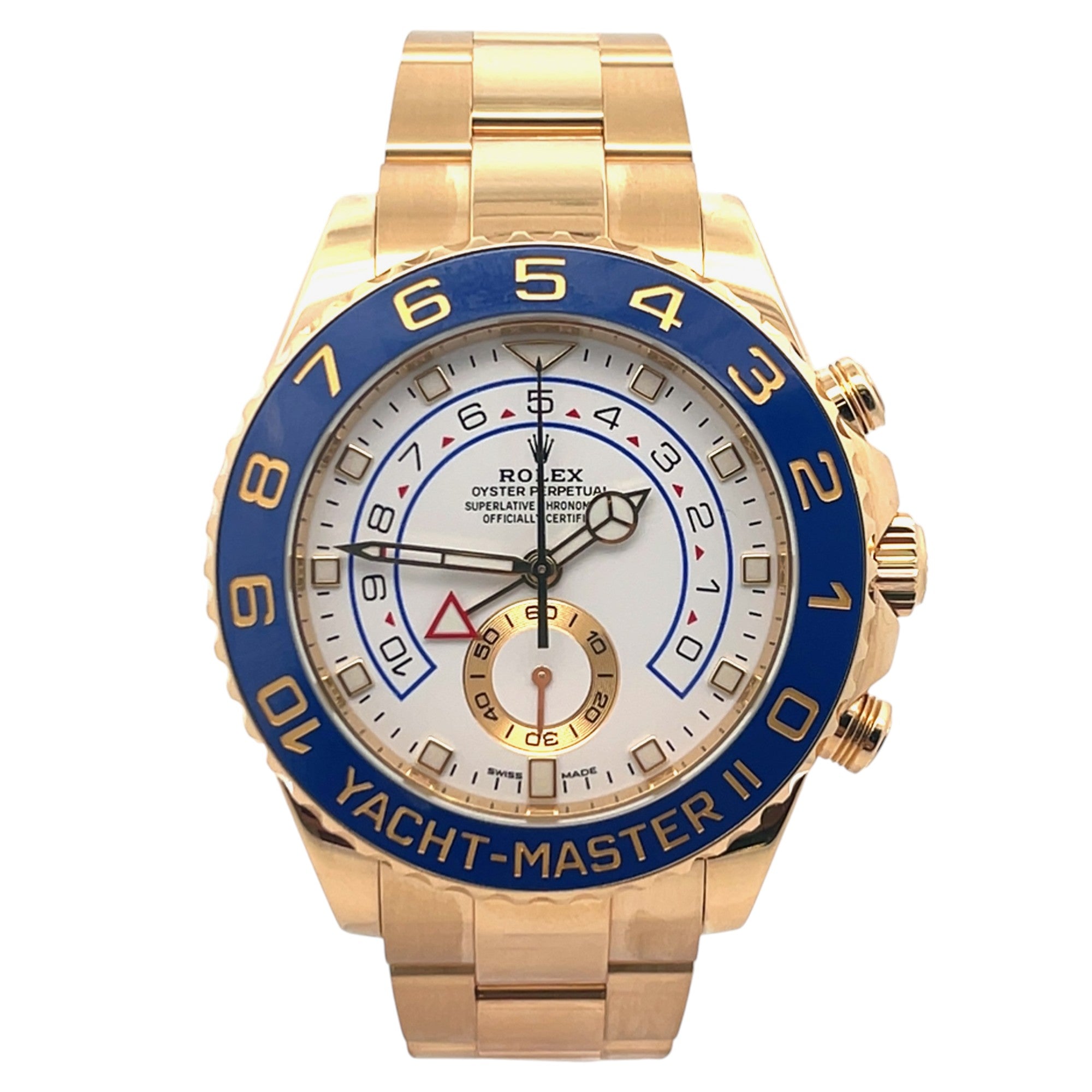Rolex 44mm Yacht-Master II 18KYG Mercedes Hands Blue Ceramic 116688 - 2008 Card