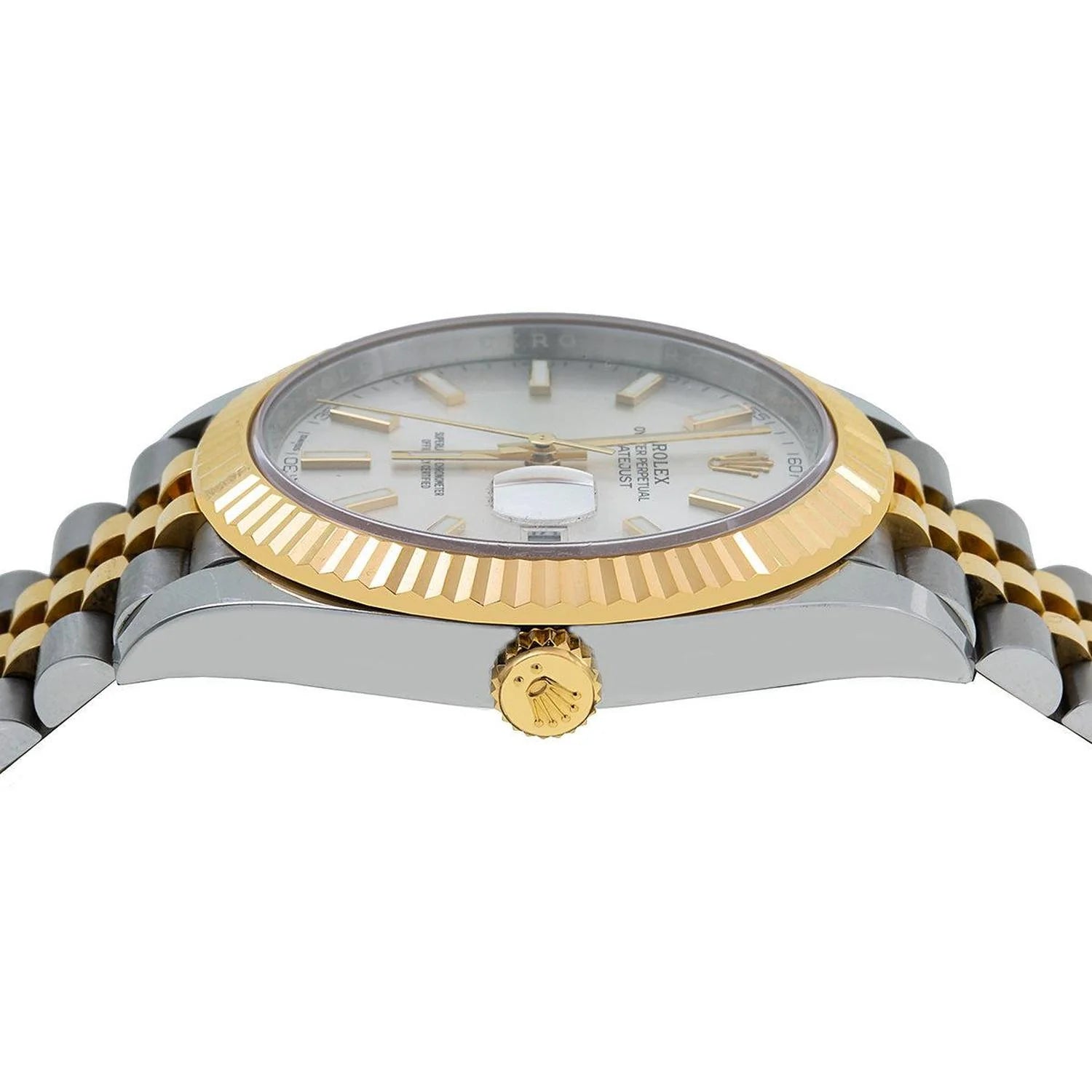 Rolex Datejust 41MM 126333 Silver Dial Fluted Bezel Two-Tone Yellow Gold Jubilee Bracelet