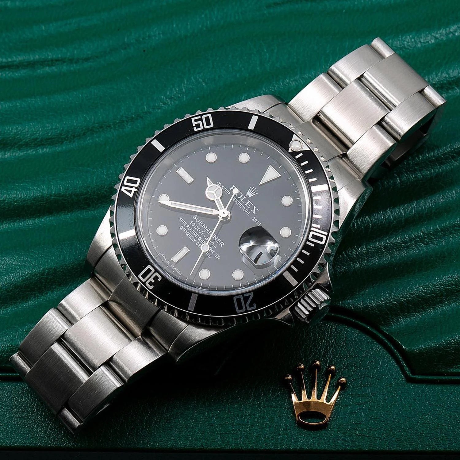 Rolex Submariner Date 40MM Stainless Steel Black Insert Bezel Black Dial 16610