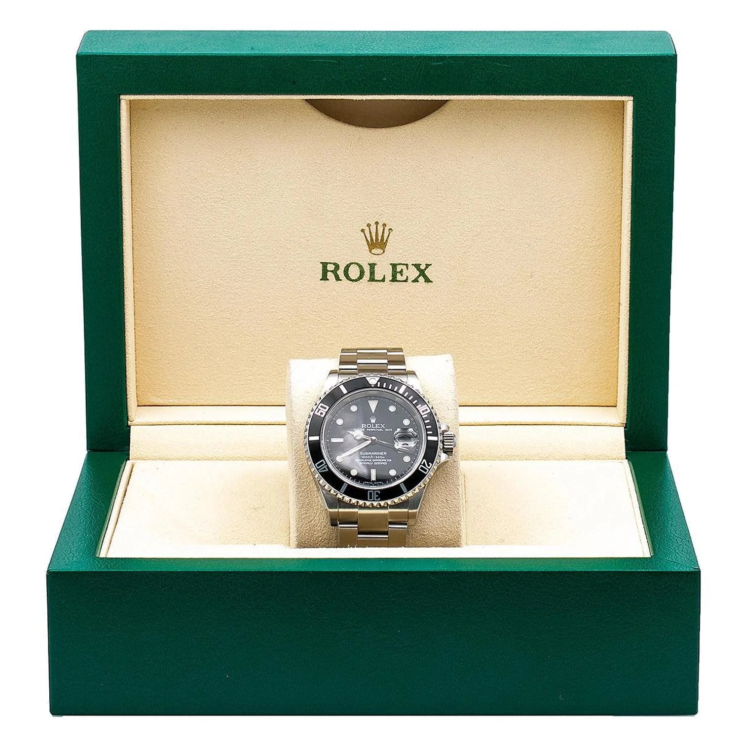 Rolex Submariner Date 40MM Stainless Steel Black Insert Bezel Black Dial 16610
