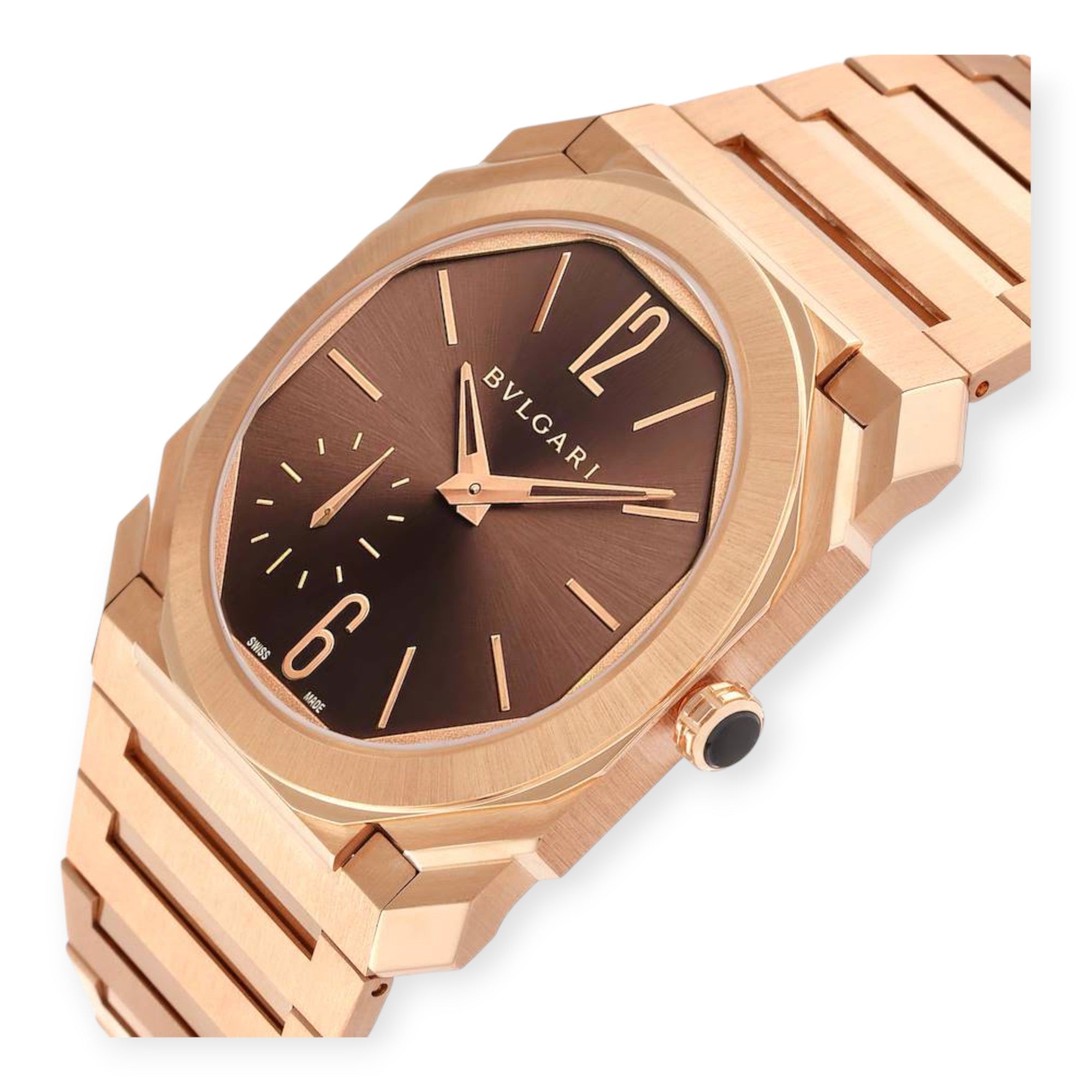 Bvlgari Octo Finissimo 103637 Rose Gold Ultra Thin Mens Watch