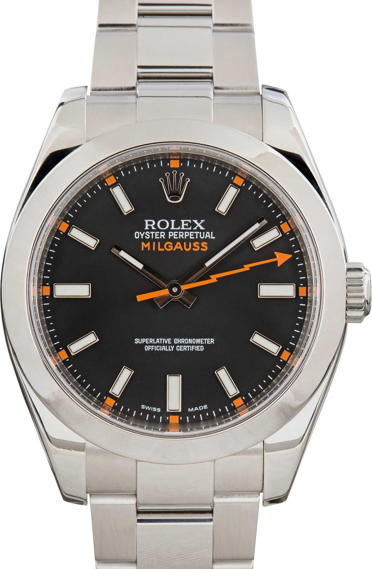 Rolex Milgauss 116400 – 40mm Stainless Steel – Black Dial