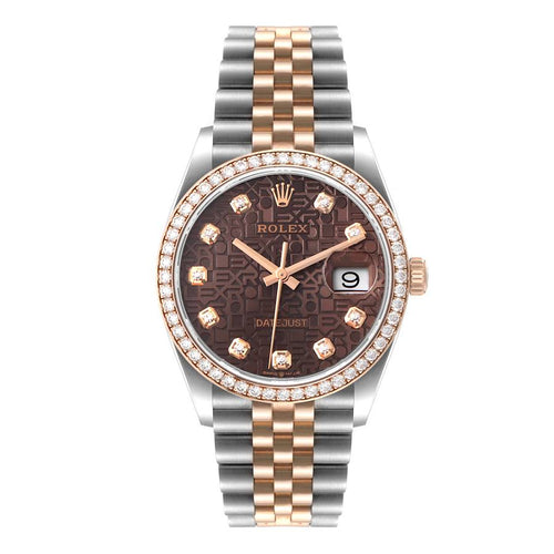 Rolex Datejust 36mm Steel & Everose Gold Chocolate Diamond Dial Jubilee – Ref. 126281