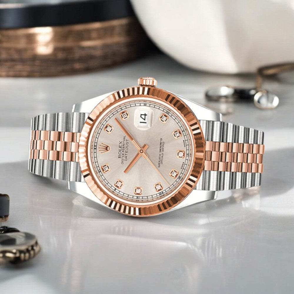 Rolex Datejust II 126331 41mm Sundust Diamond Dial Two Tone Jubilee