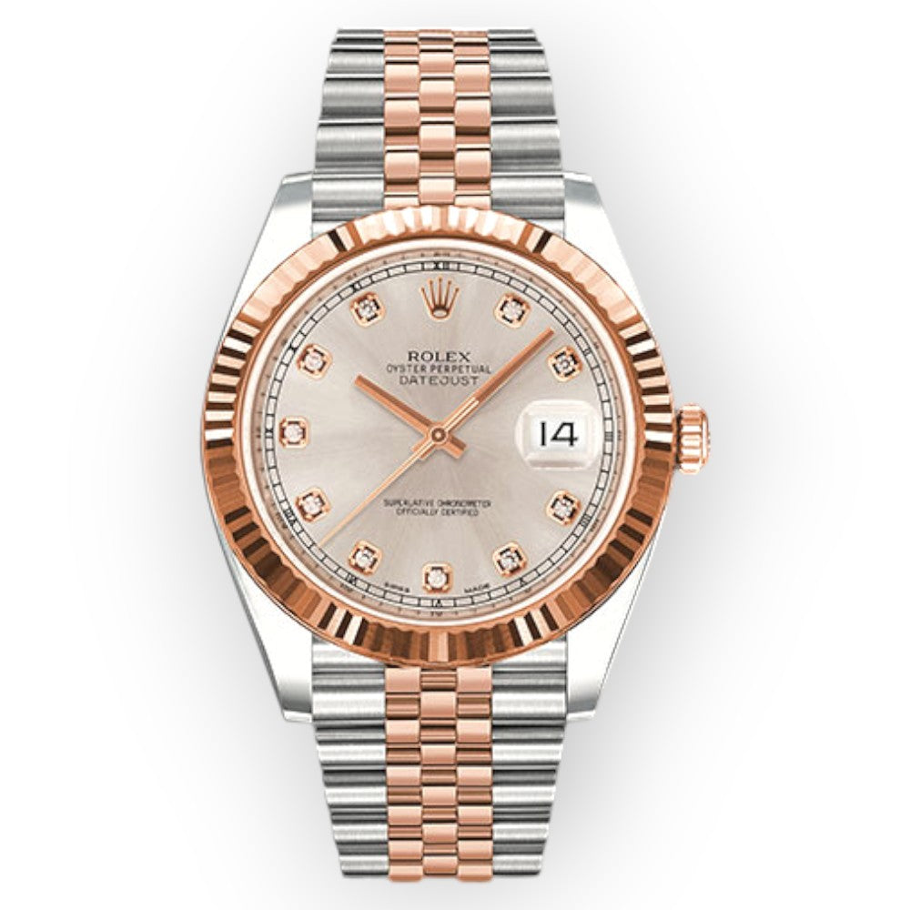 Rolex Datejust II 126331 41mm Sundust Diamond Dial Two Tone Jubilee