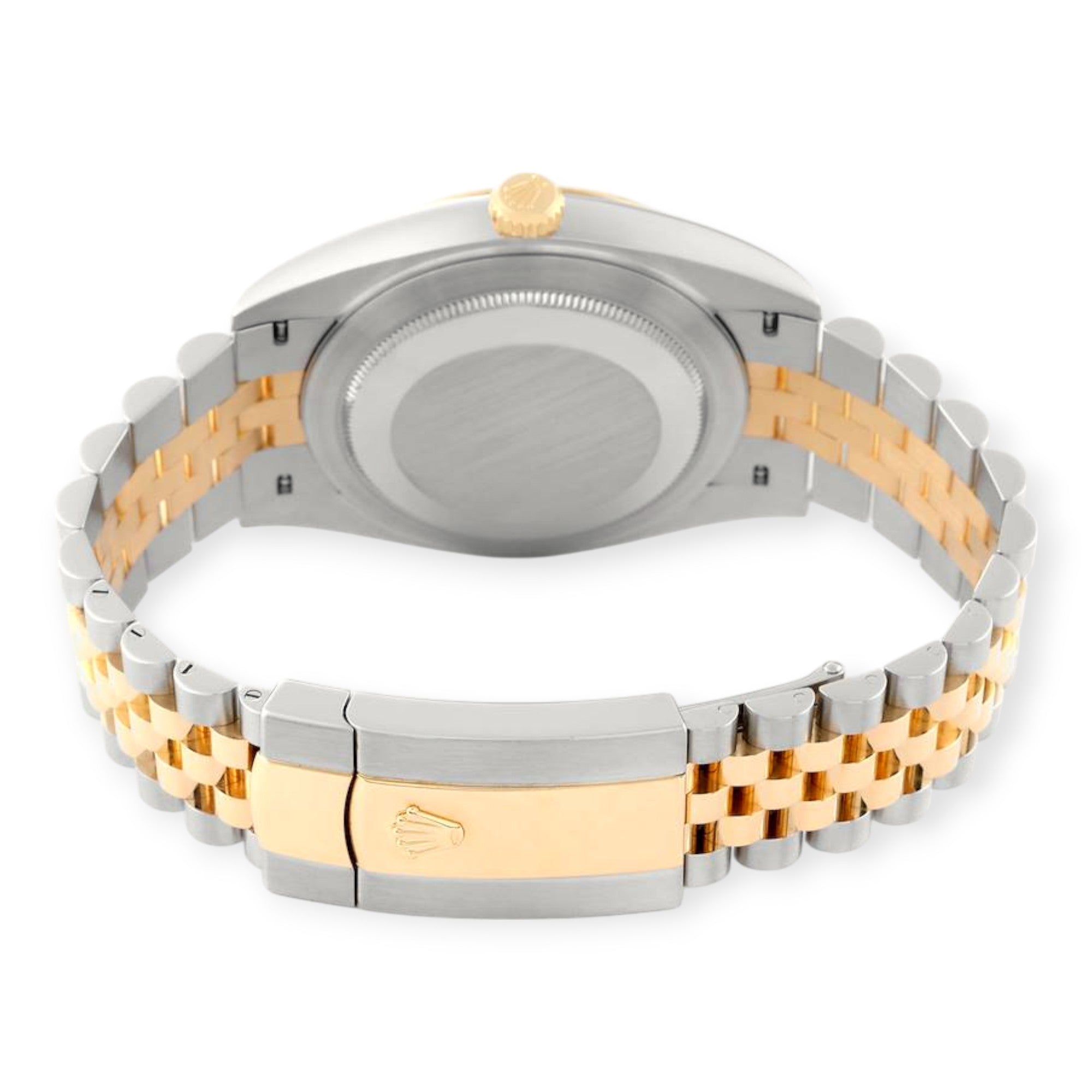 Rolex Datejust 41 Ref 126333 Steel Yellow Gold Black Diamond Dial Mens Watch