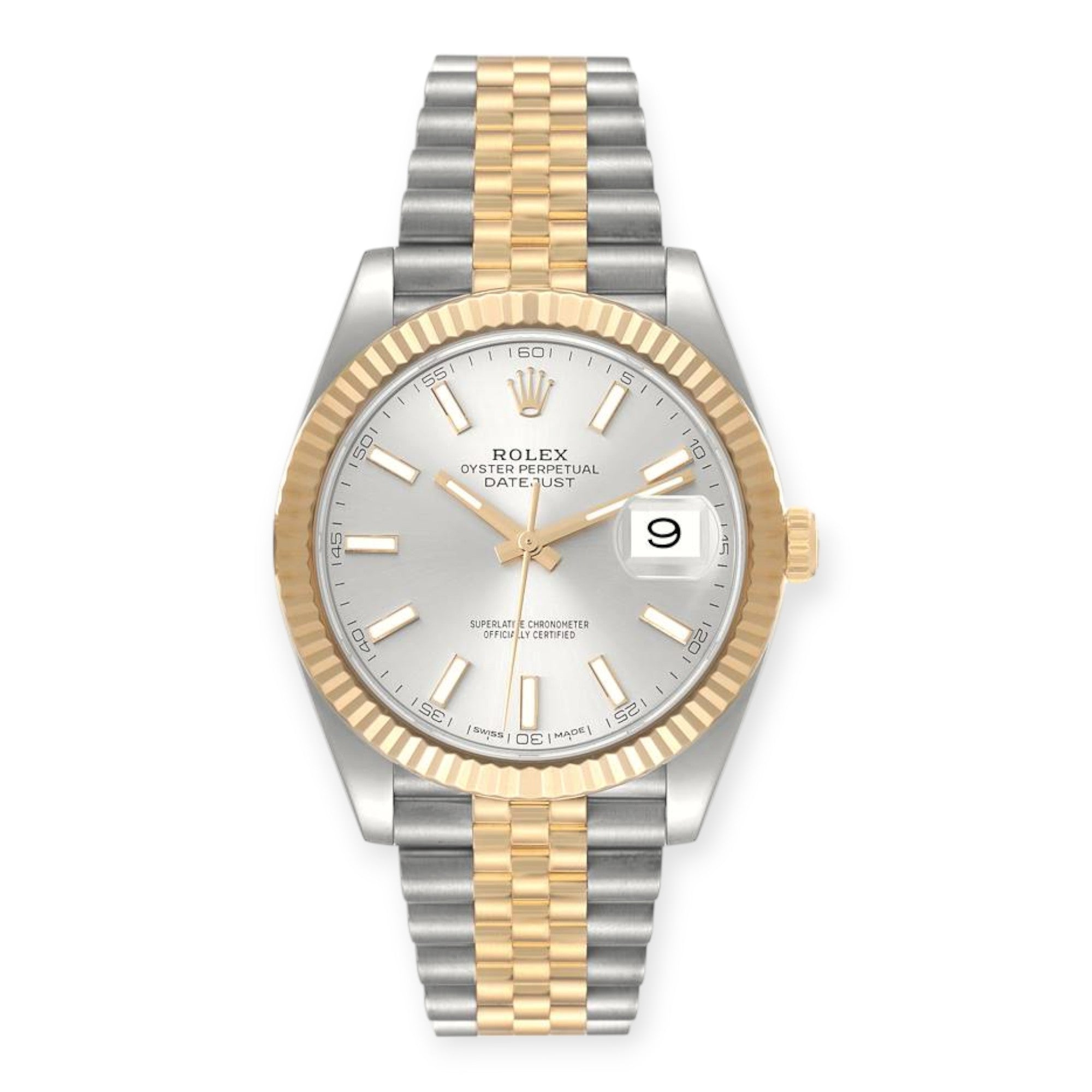 Rolex Datejust 41 Steel Yellow Gold 126333 Silver Dial Mens Watch