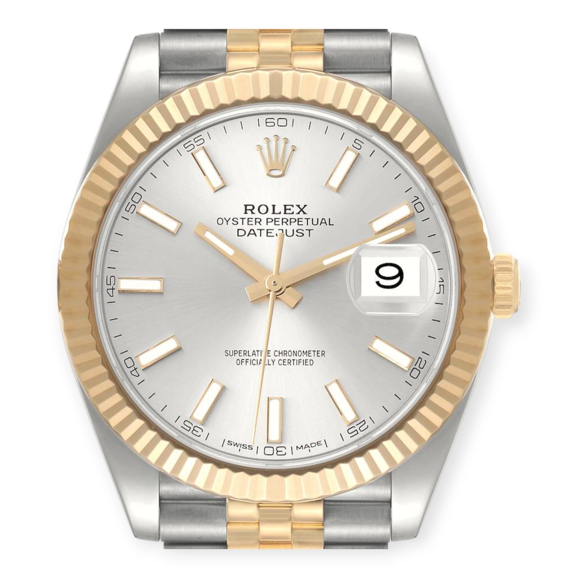 Rolex Datejust 41 Steel Yellow Gold 126333 Silver Dial Mens Watch