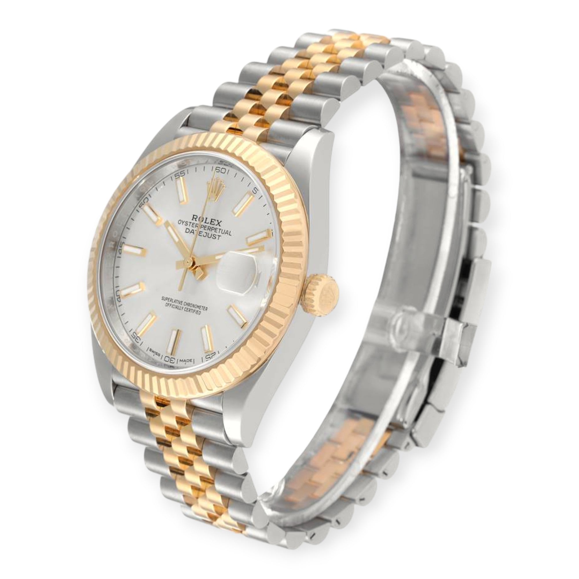 Rolex Datejust 41 Steel Yellow Gold 126333 Silver Dial Mens Watch