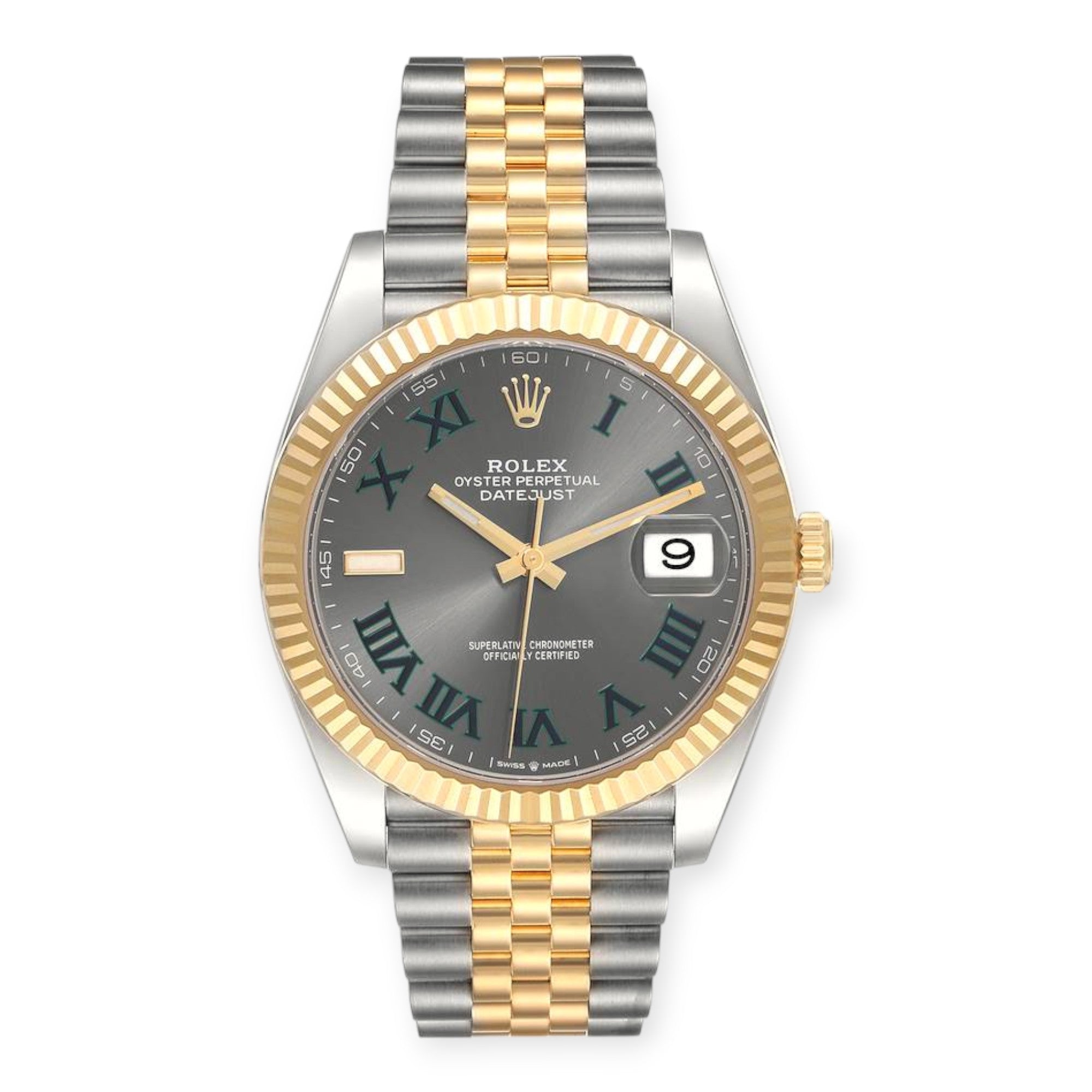 Rolex Datejust 41 Steel Yellow Gold 126333 Wimbledon Dial Mens Watch