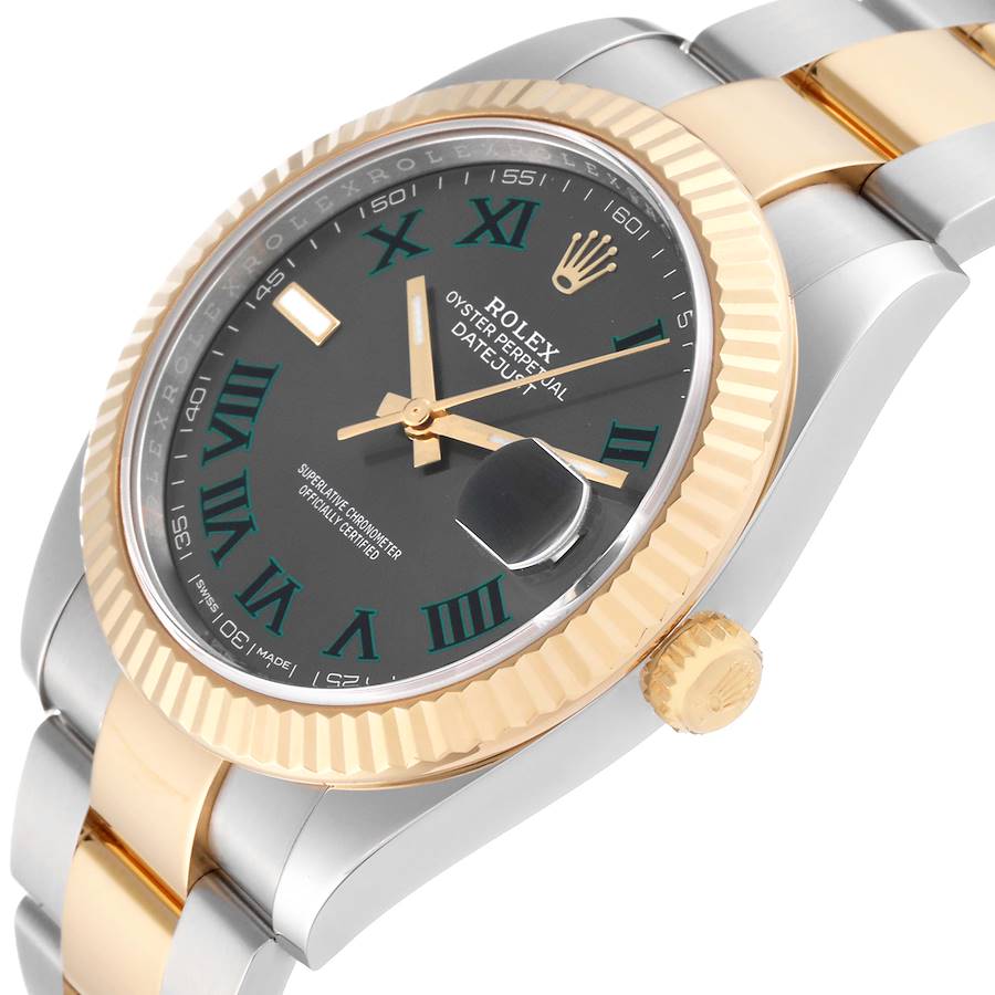 Rolex Datejust 41 Steel Yellow Gold 126333 Wimbledon Dial Mens Watch