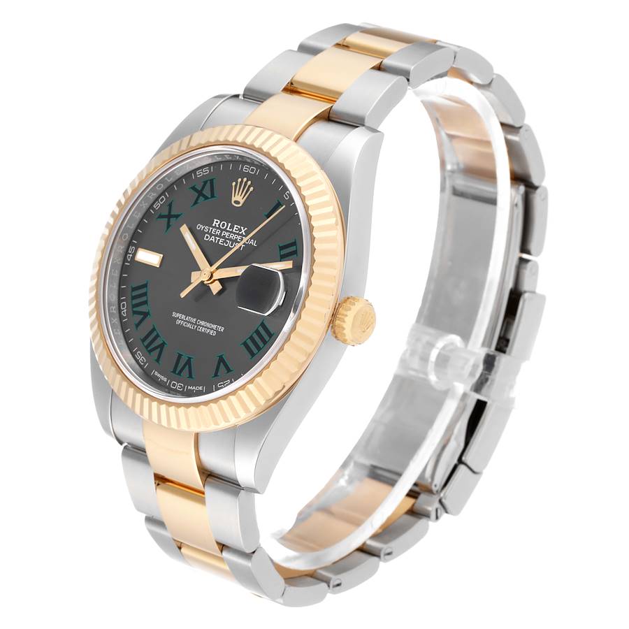 Rolex Datejust 41 Steel Yellow Gold 126333 Wimbledon Dial Mens Watch