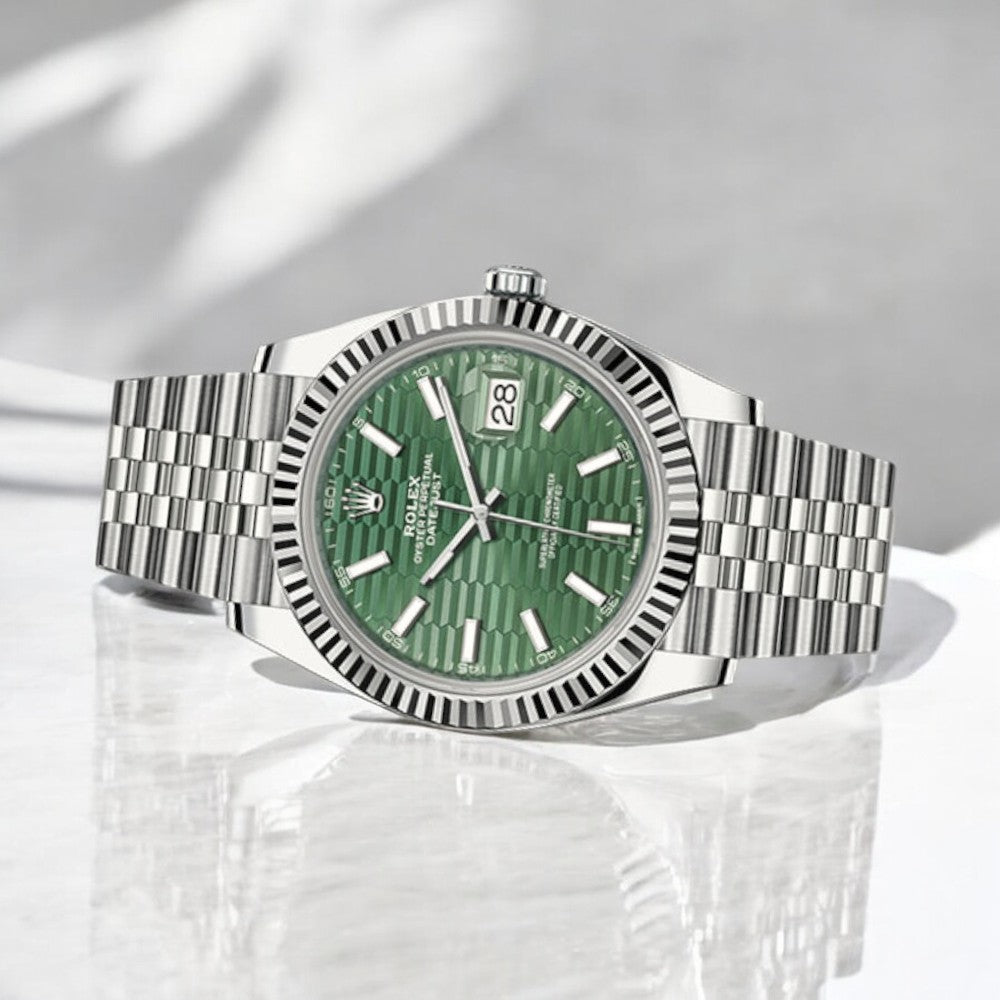 Rolex Datejust 126334 41mm Green Motif Dial With Jubilee