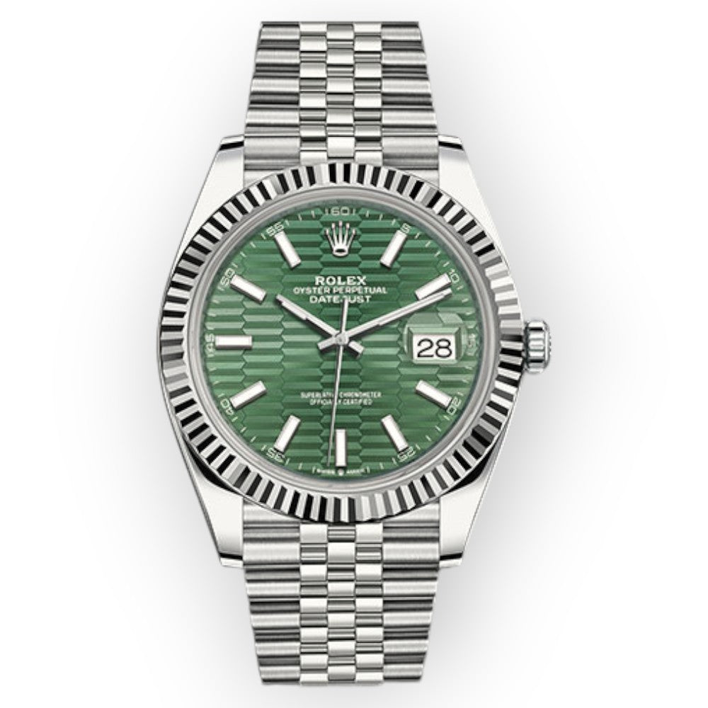 Rolex Datejust 126334 41mm Green Motif Dial With Jubilee