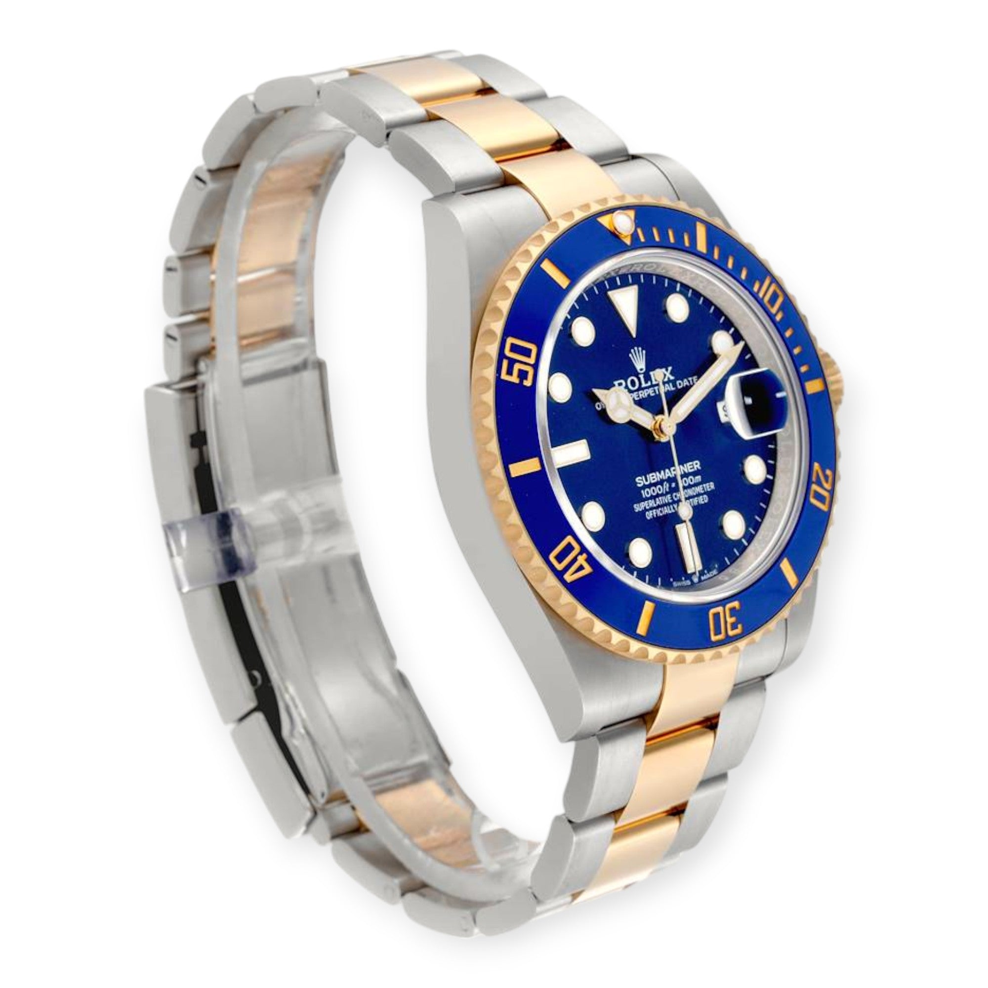 Rolex Submariner 126613 41mm Steel Yellow Gold Blue Dial Mens Watch