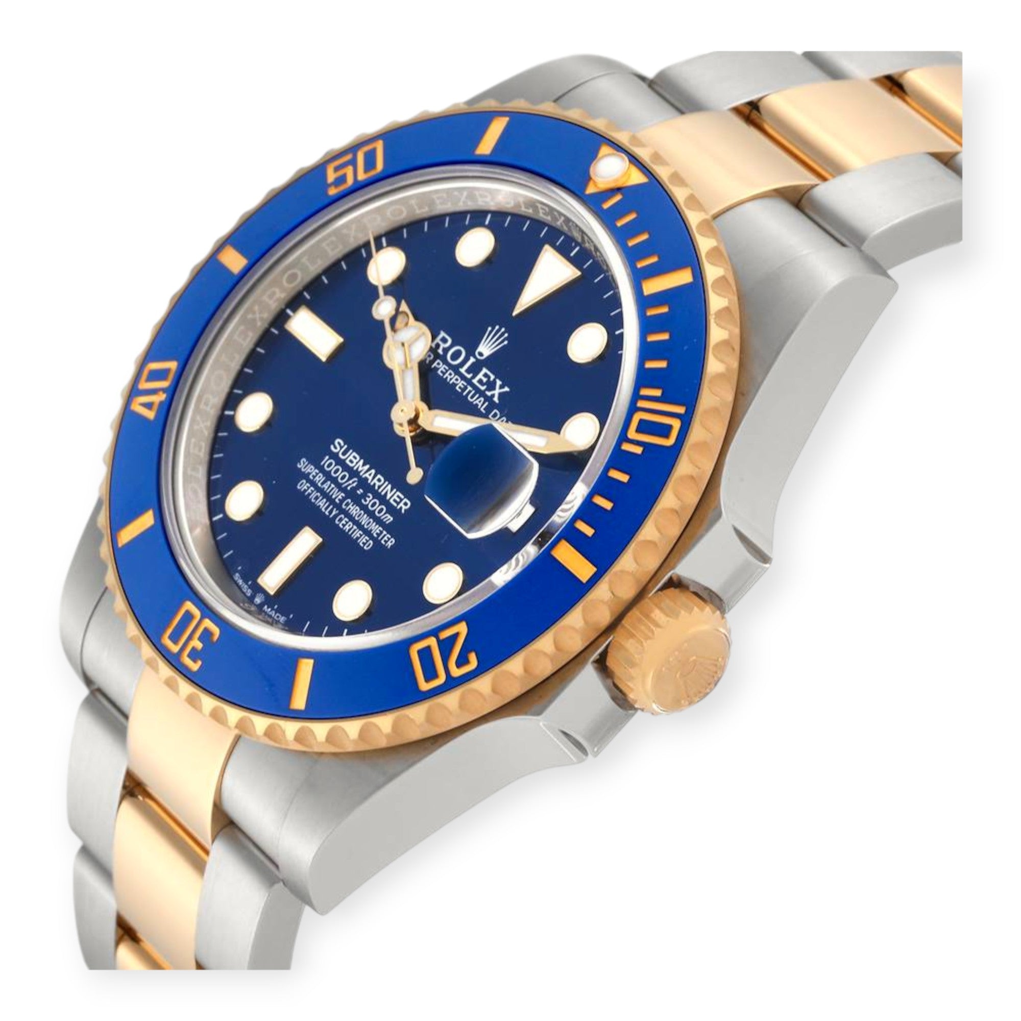 Rolex Submariner 126613 41mm Steel Yellow Gold Blue Dial Mens Watch