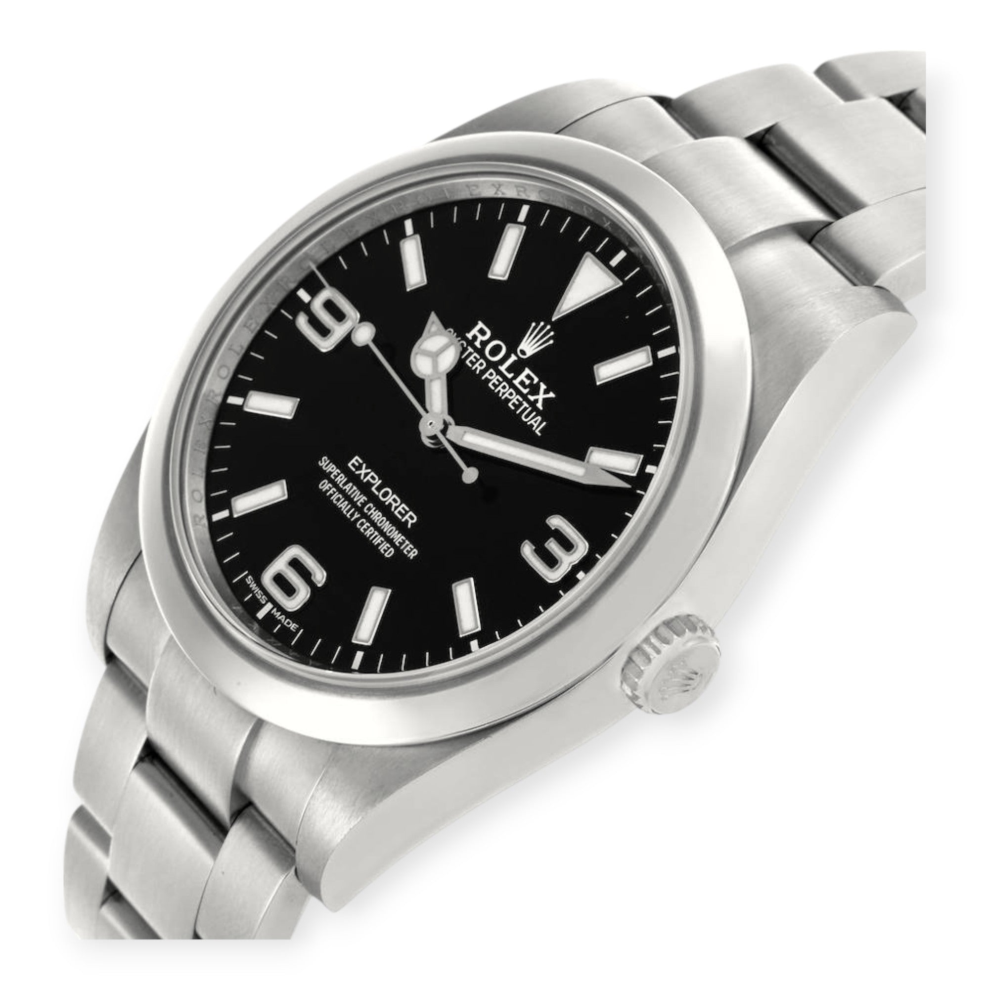 Rolex Explorer I 39mm 214270 Black Dial Steel Mens Watch