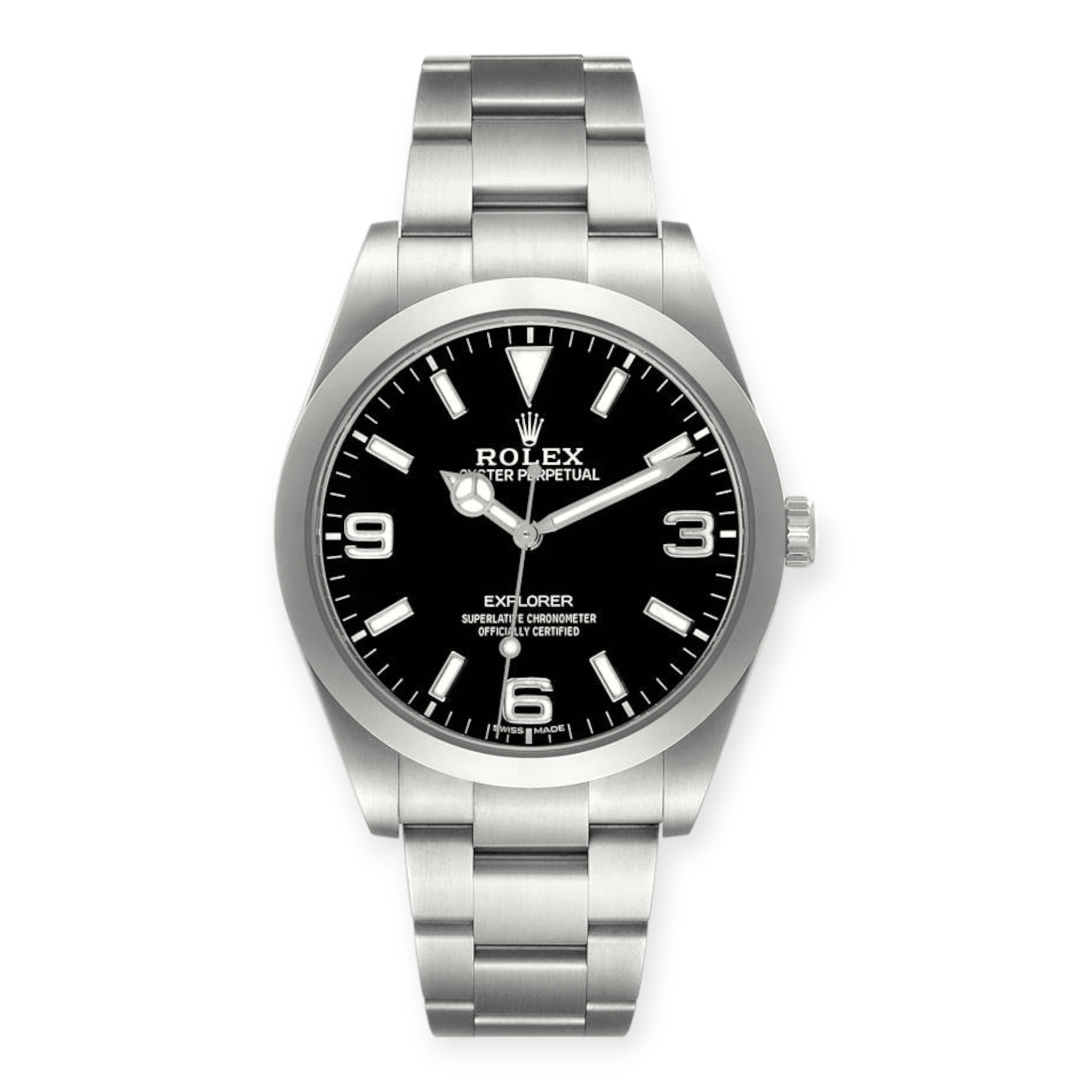 Rolex Explorer I 39mm 214270 Black Dial Steel Mens Watch